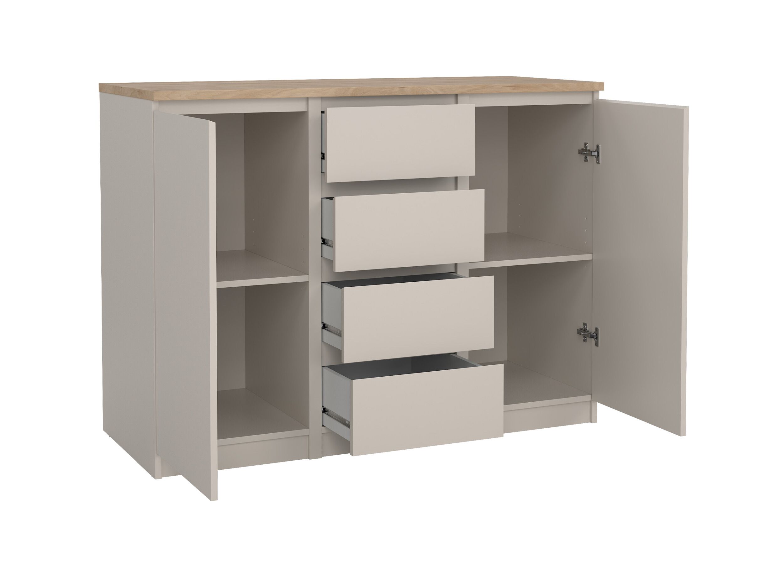 Disposition - Commode Naia 121x50x91cm - décor - cashmere/jackson hickory