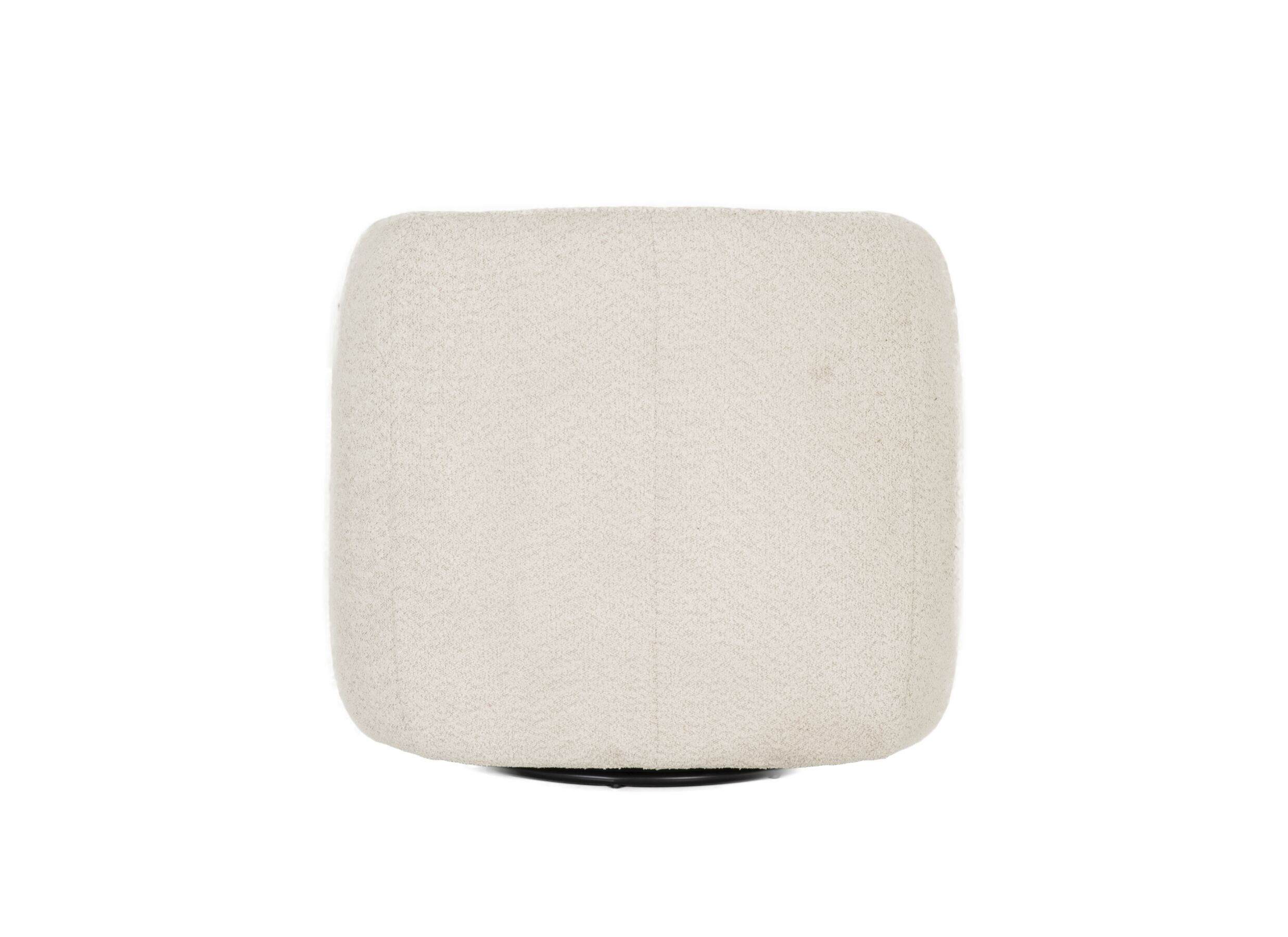Fauteuil pivotant Alken 87x87x77cm - bouclé - beige