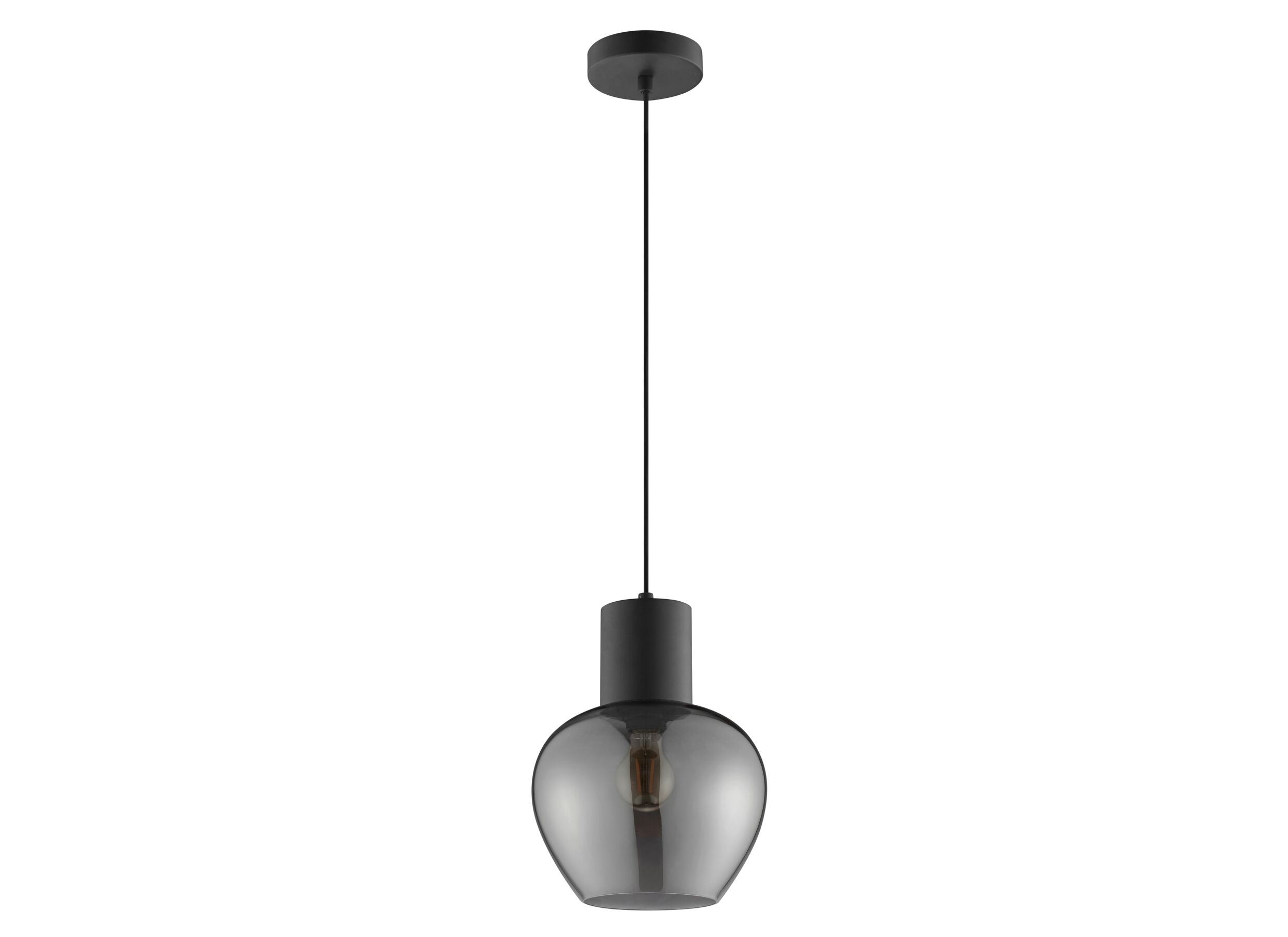 Overzichtsfoto - Hanglamp Nuvia 1x20W E27 - metaal - zwart