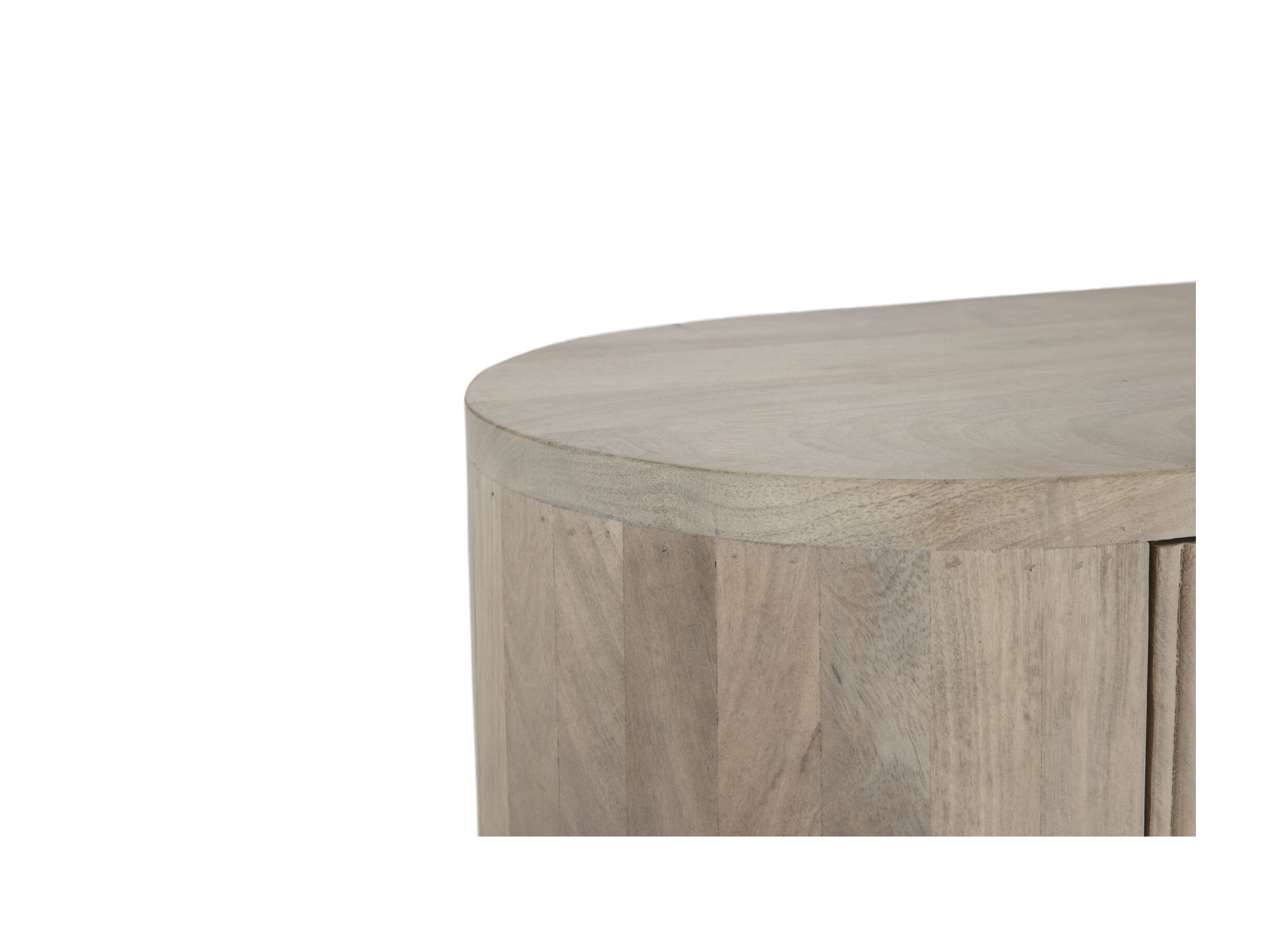Detailfoto - Tv-meubel Limes 180cm - mango massief - wit & beige