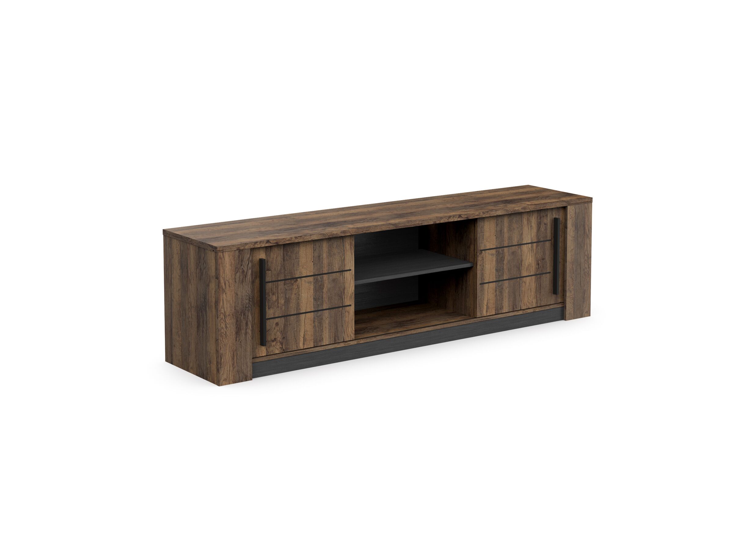 Hoofdfoto - Tv-meubel Monaco 185cm - decor - saloon eik & zwart