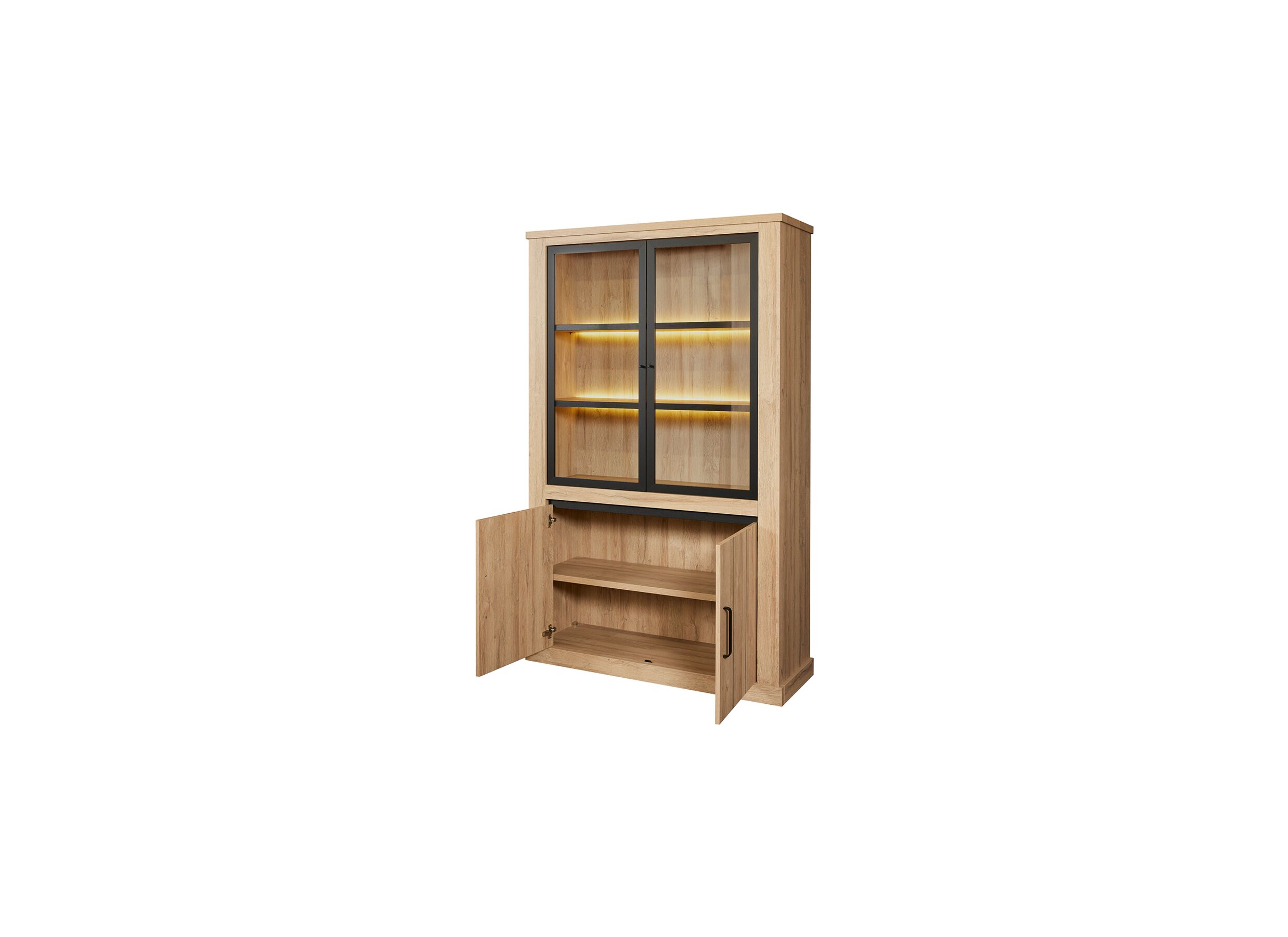 Vitrinekast Tibo 135cm - decor - French oak