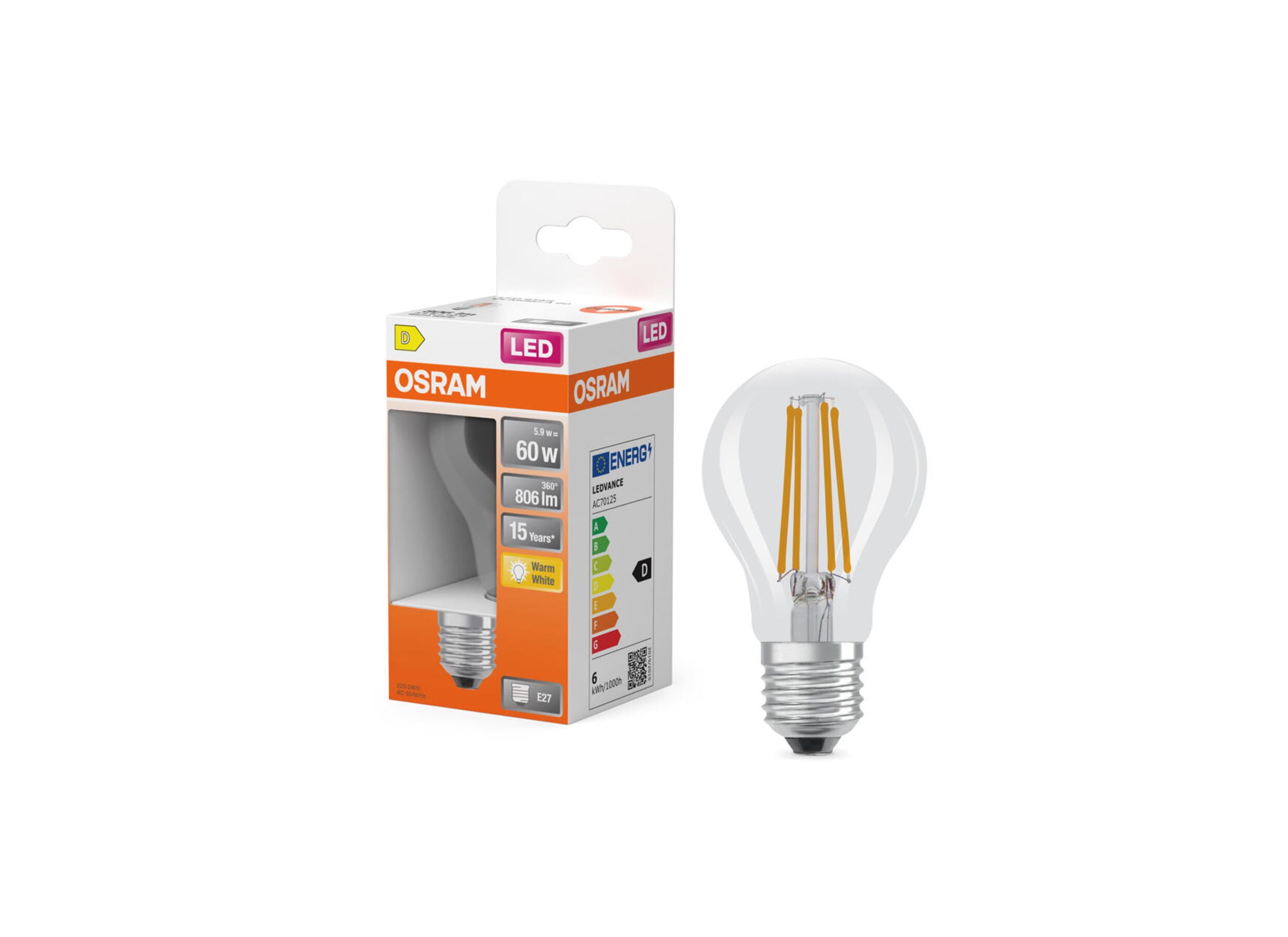 Overzichtsfoto - Ledlamp Classic 5,9W E27