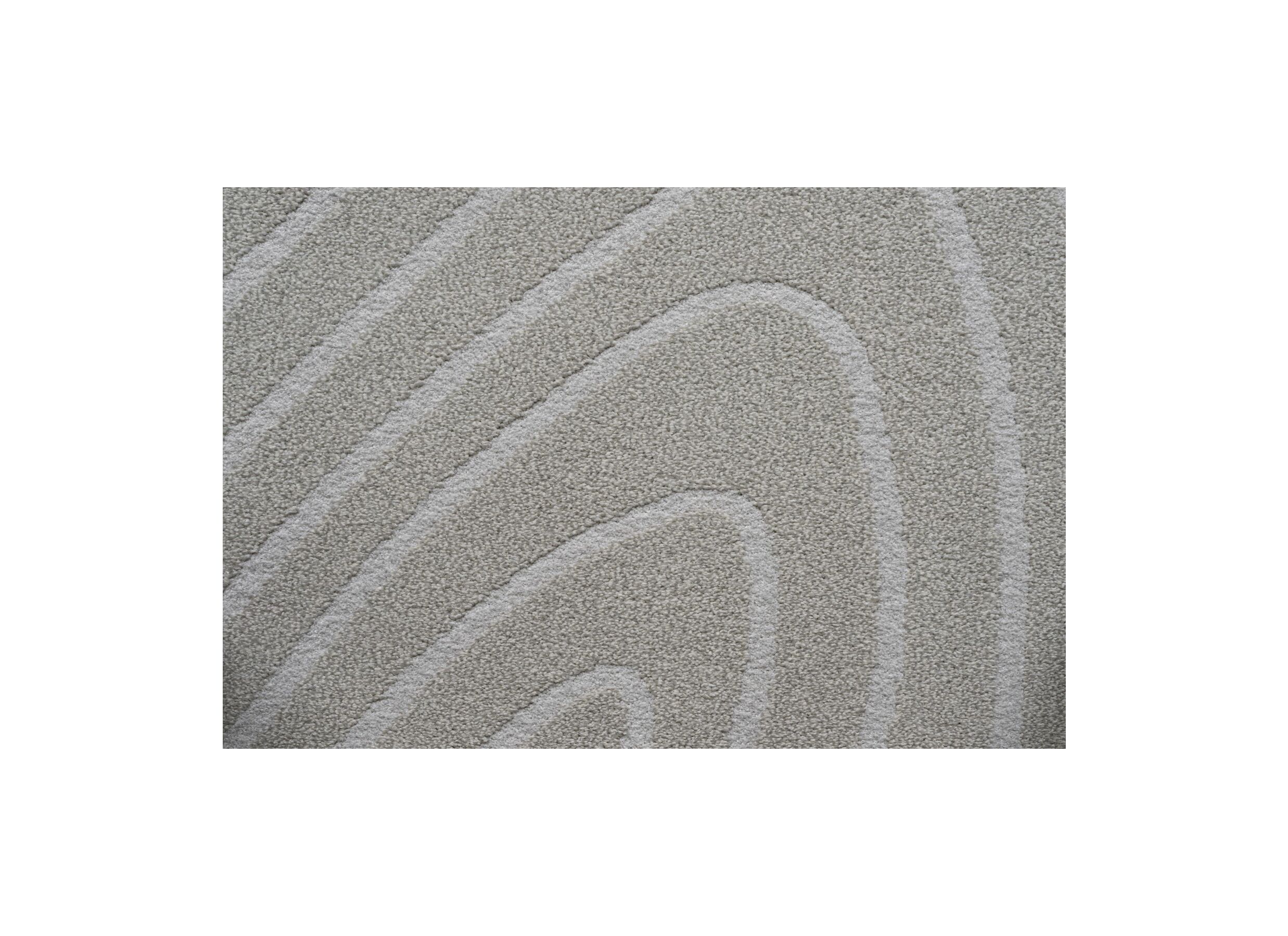Detailfoto - Tapijt Trevos 160x230cm - polyester - beige/wit