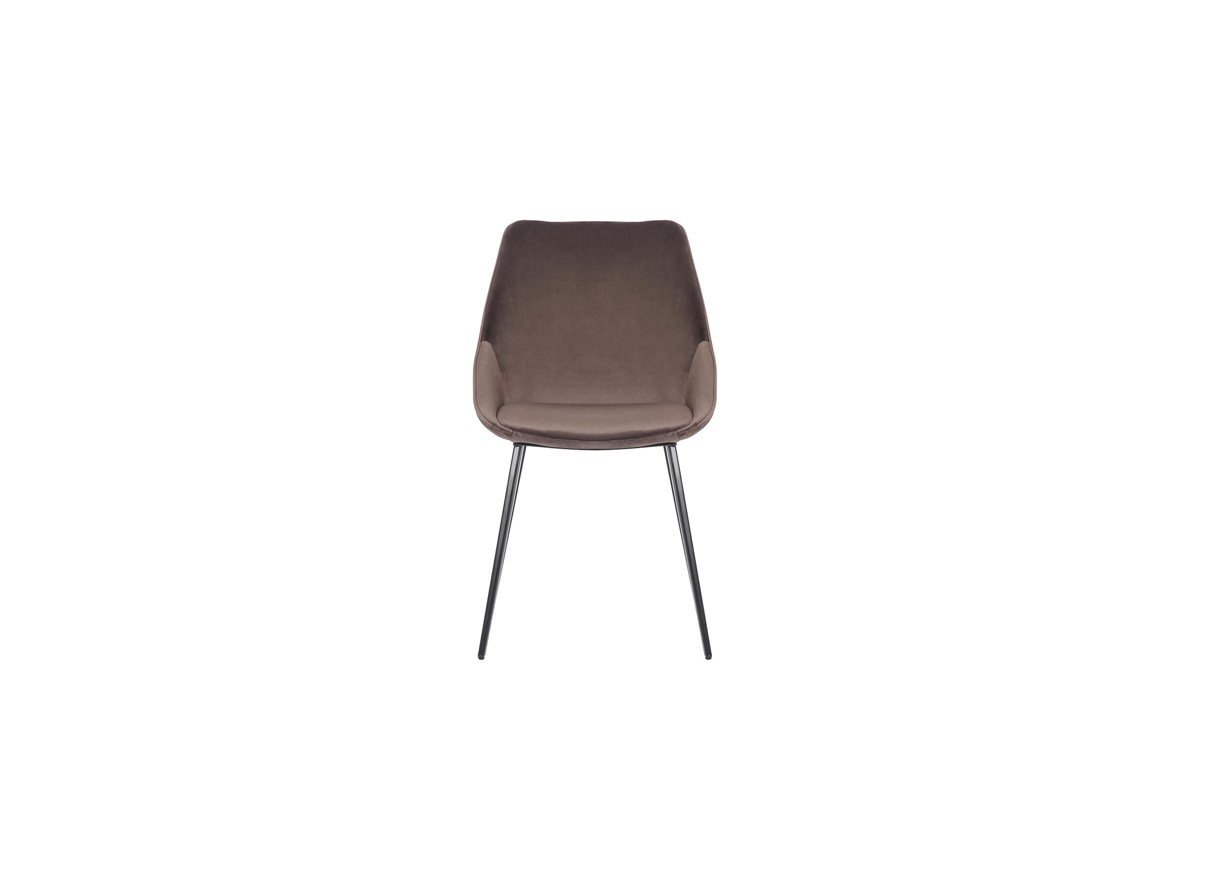 Kuipstoel Cum Laude 48,5x58x85cm - fluweel - chocolade