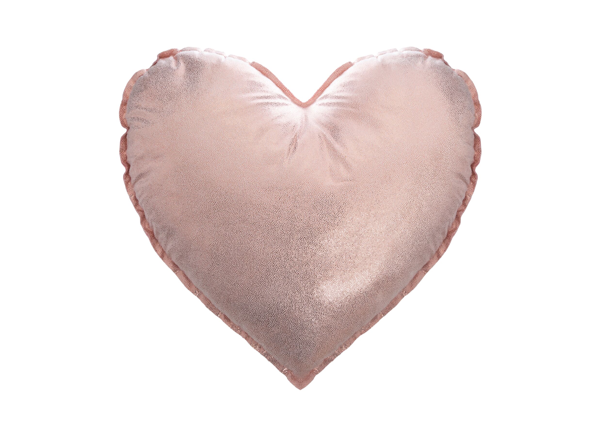 Overzichtsfoto - Kussen Hart Glitter 37x37cm - stof - roze goud