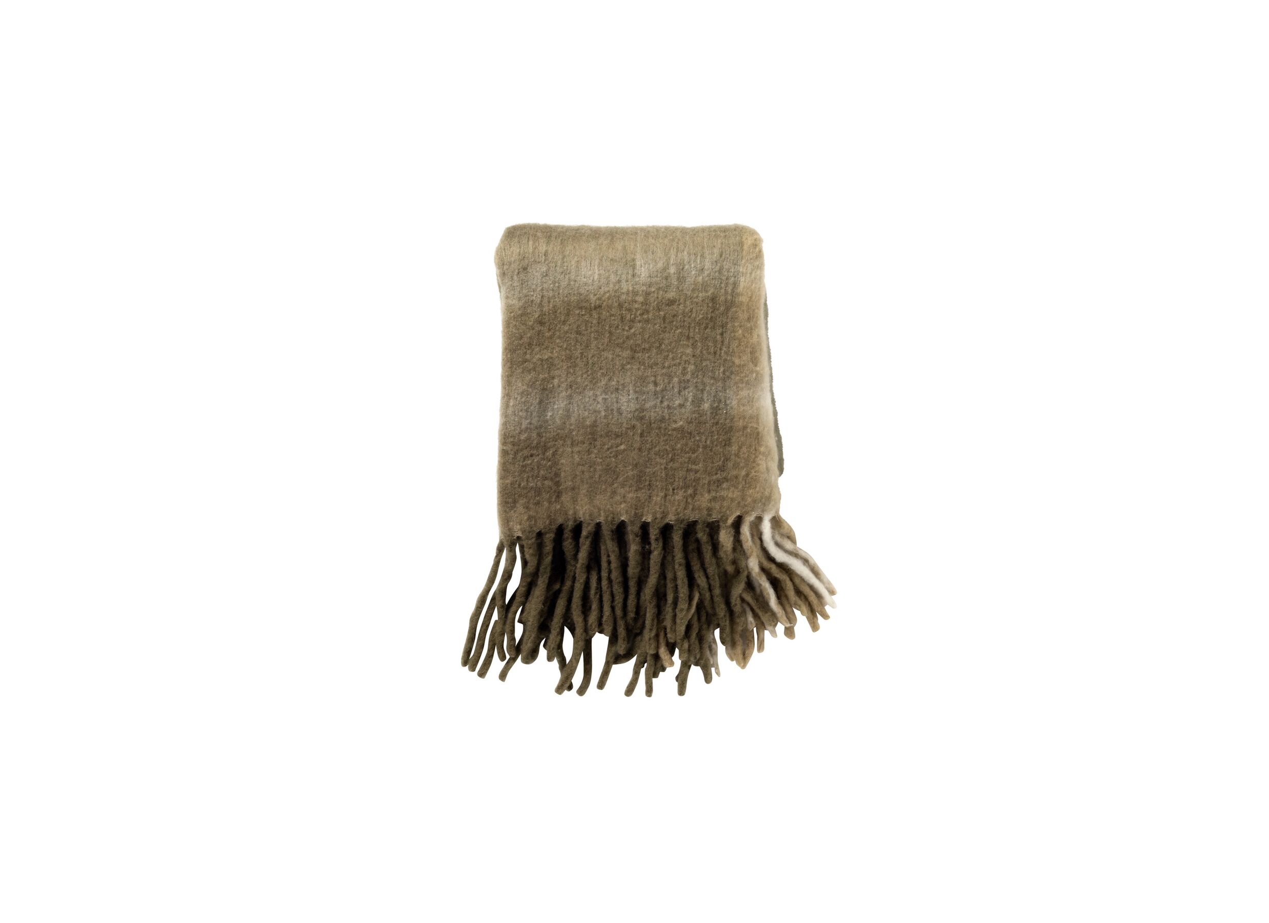 Hoofdfoto - Plaid Lando 130x170cm acryl/polyester/wol military olive
