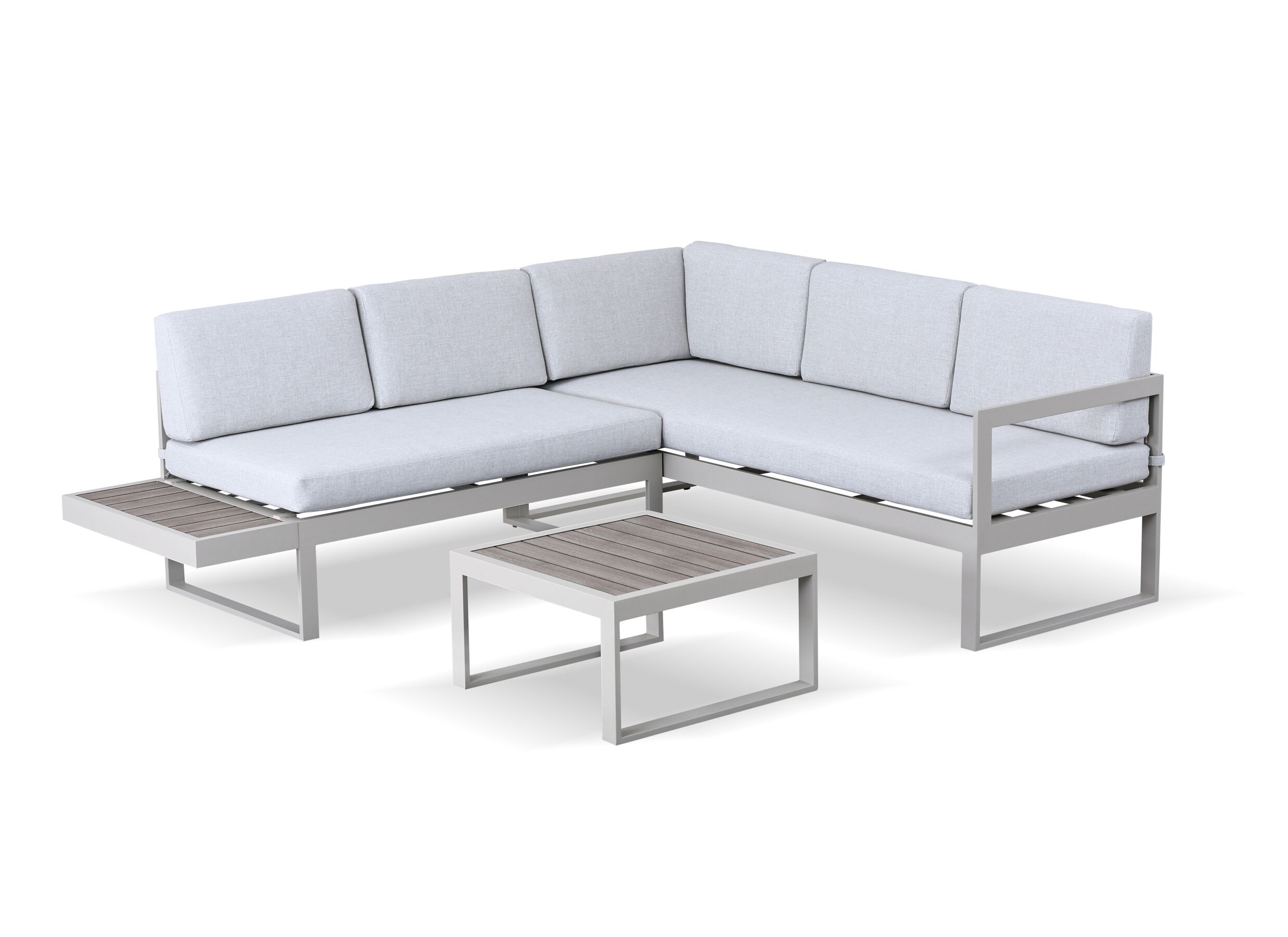 Aperçu - Salon lounge Tonale aluminium polywood - greige