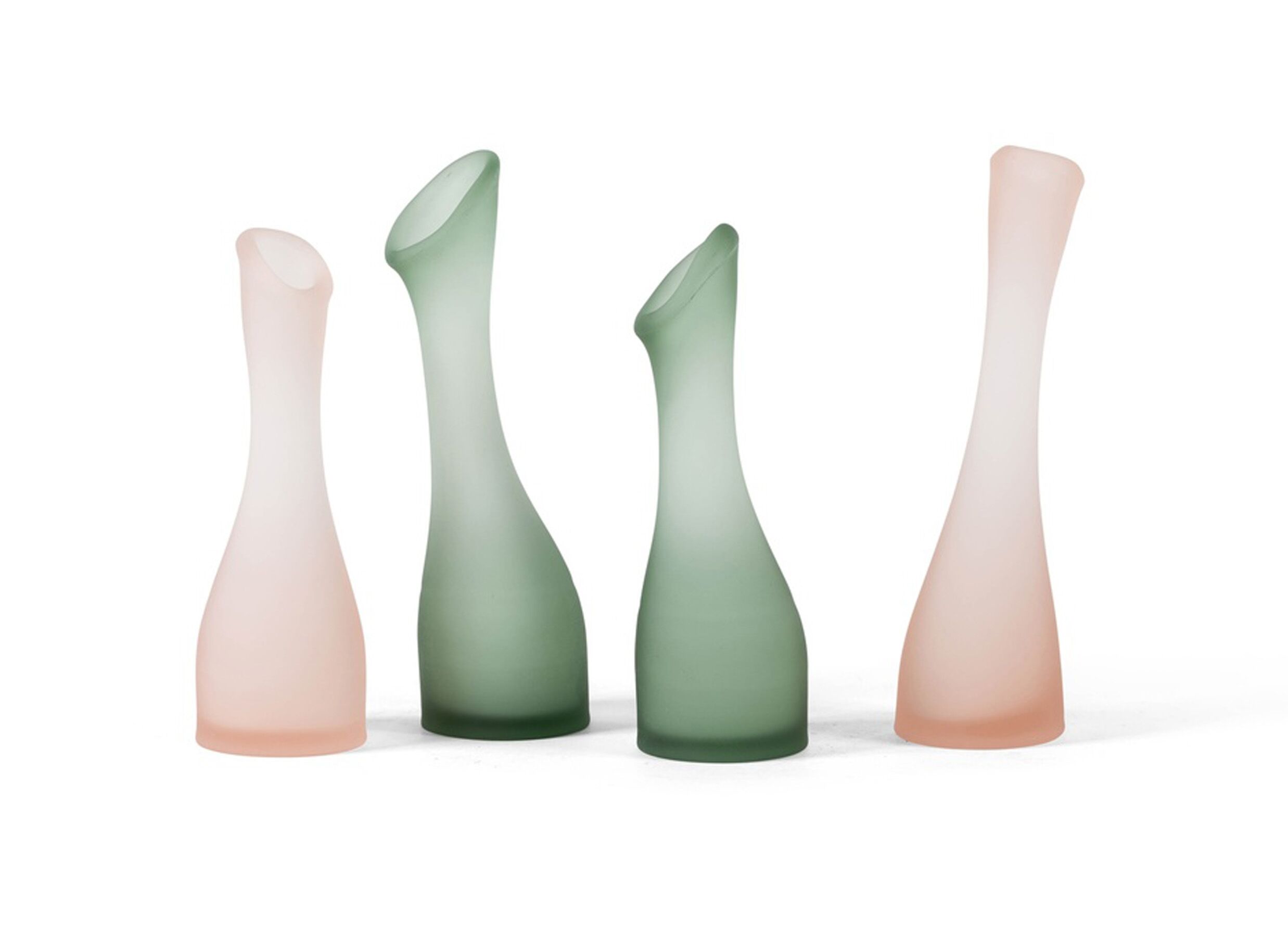 Aperçu - Vase Soliflore Organique Mat Big Ø7,5x24cm - verre - saumon