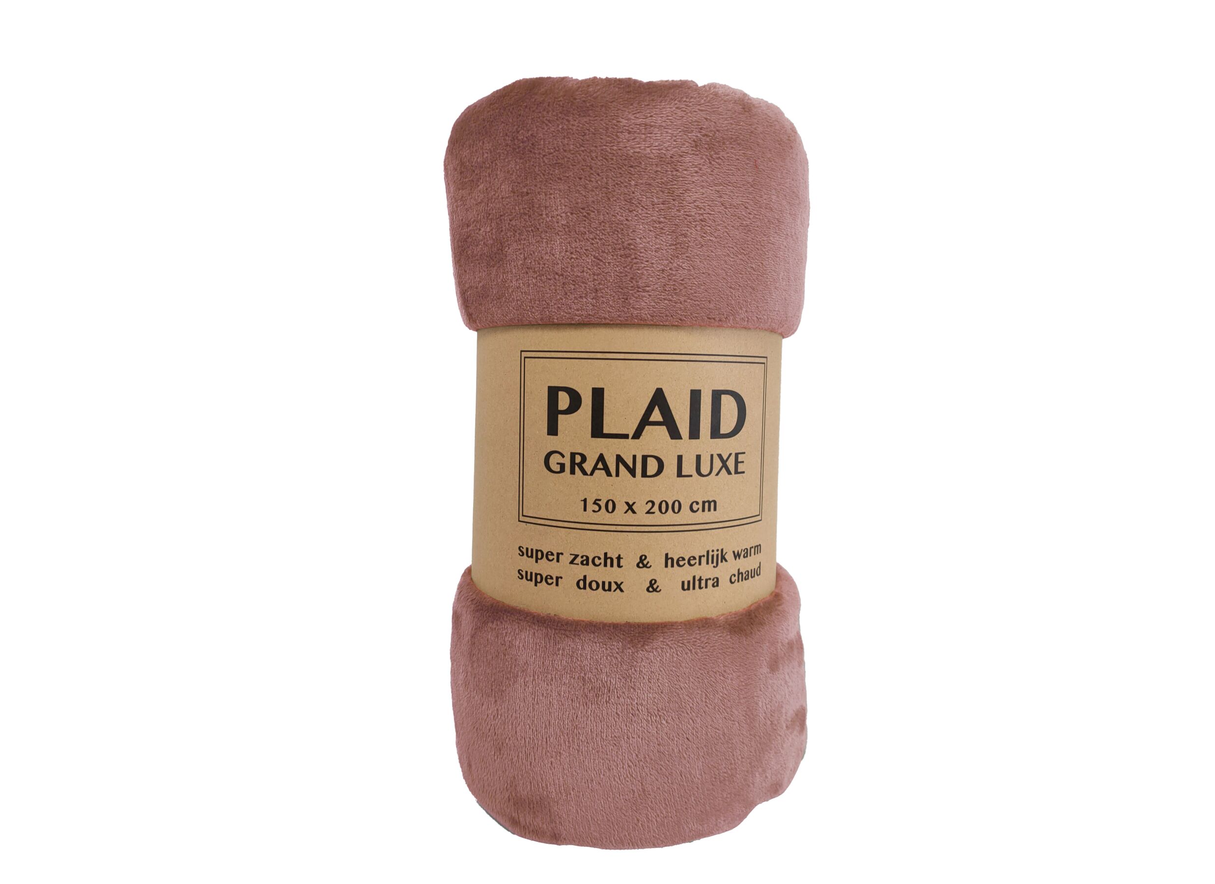 Plus Important - Plaid 130x160cm - microfibre - figue