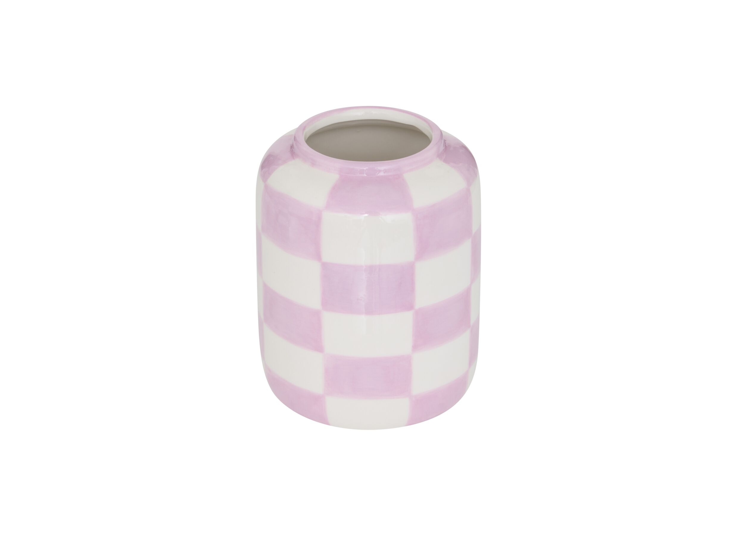 Aperçu - Vase Damier H14cm - dolomite - multicolore