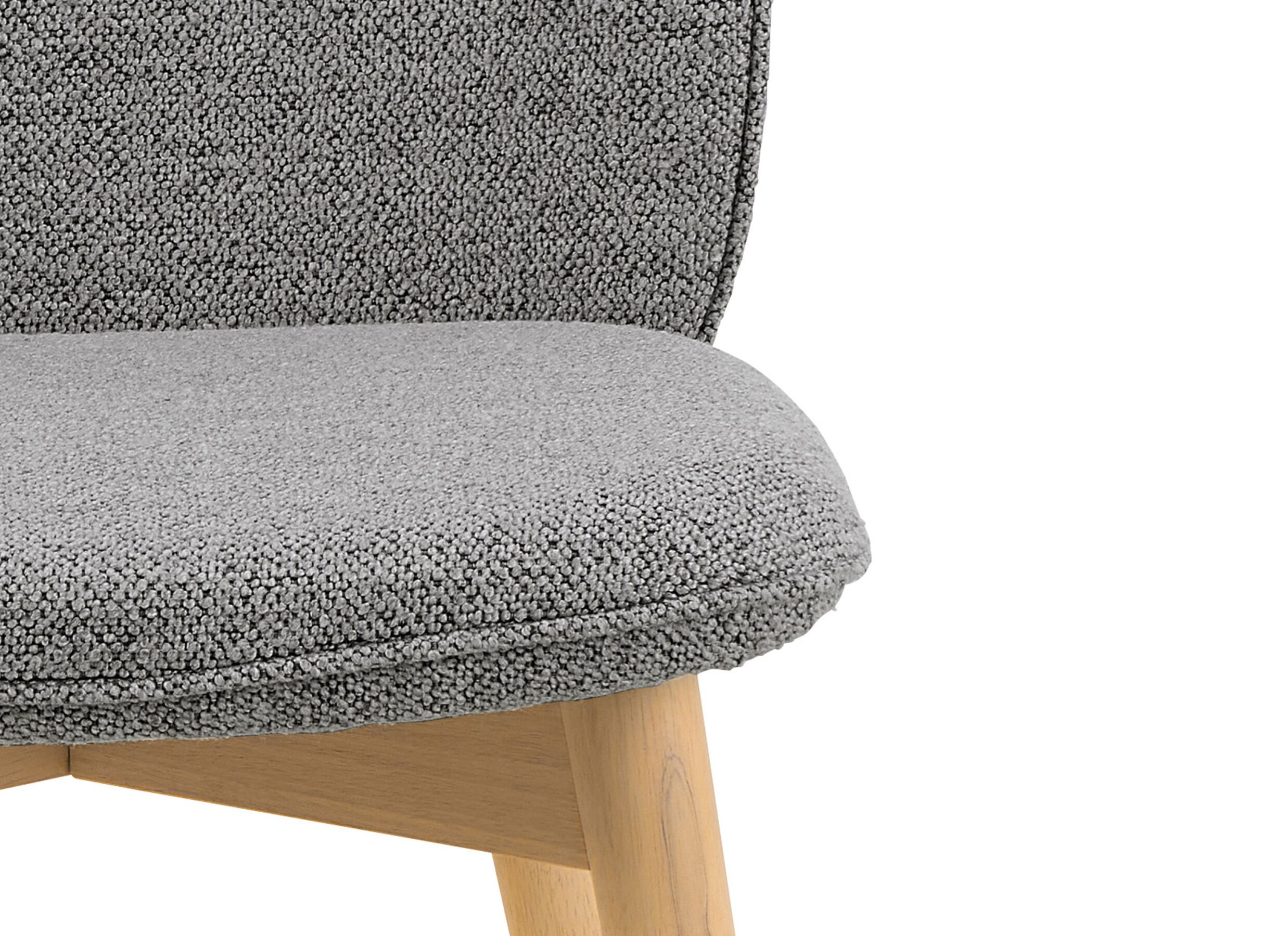 Detailfoto - Stoel 47x49,5x89cm - stof - grijs/white old oak