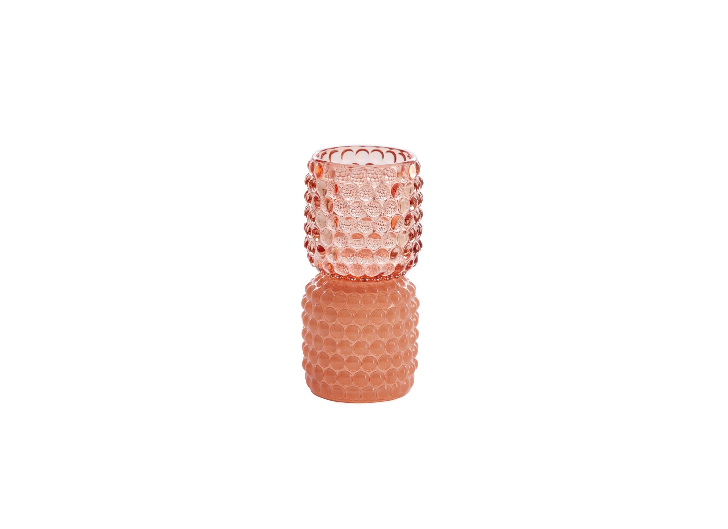 Plus Important - Photophore Bublini H16cm - verre - rose