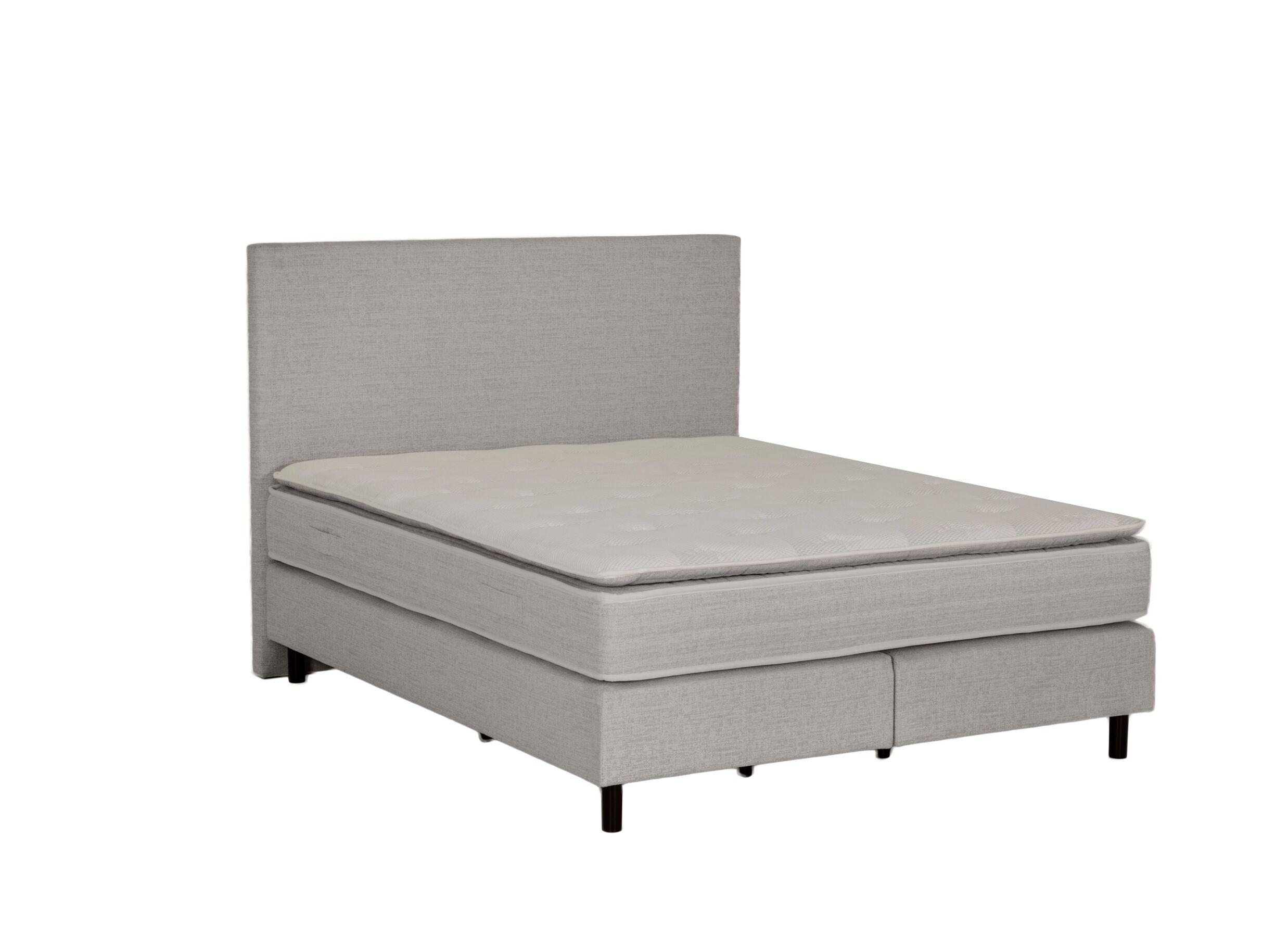 Boxspring Kingstyle 140x200cm - stof - lichtgrijs met opbergruimte - Boxspring Kingstyle 140x200cm - stof - lichtgrijs met opbergruimte