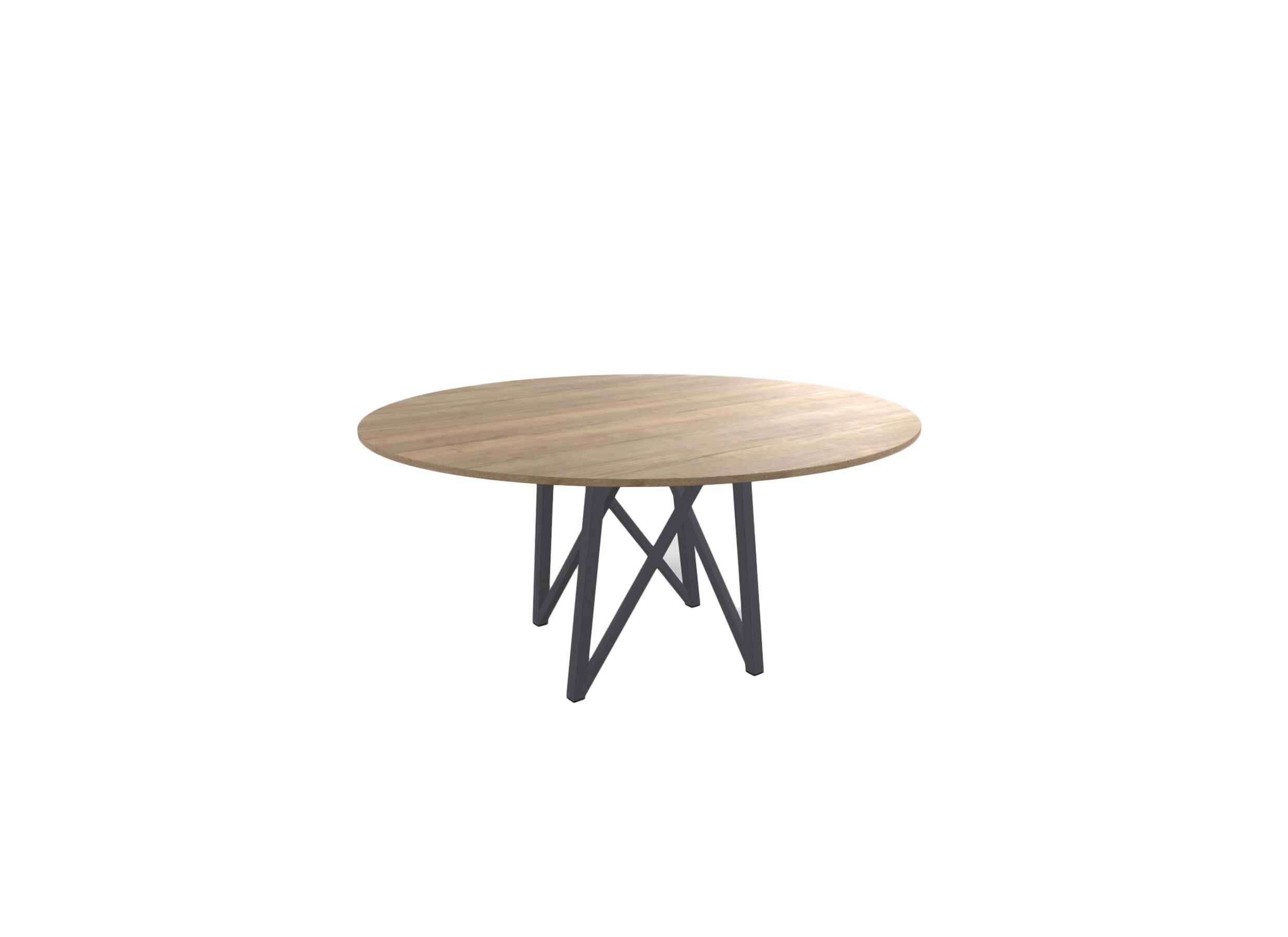 Ronde tafel Wacko Ø160cm - vezelplaat - eik