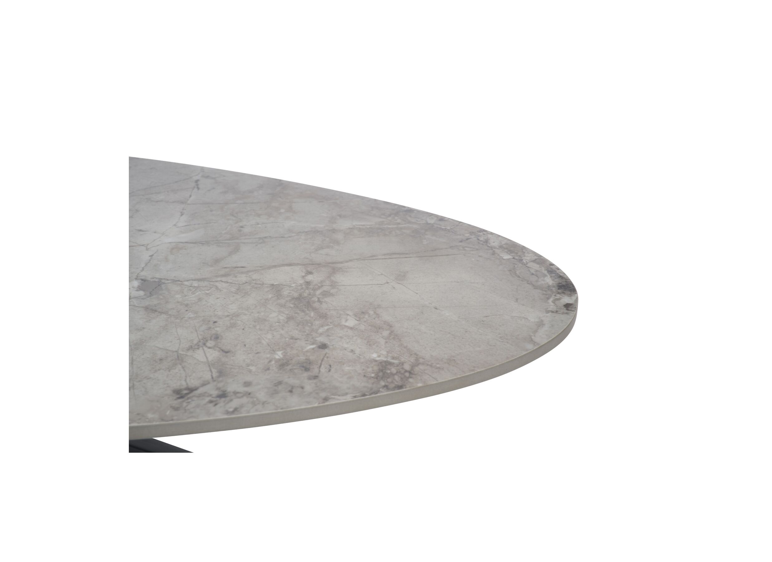 Detail - Table basse 130x65cm - céramique/métal - gris/noir