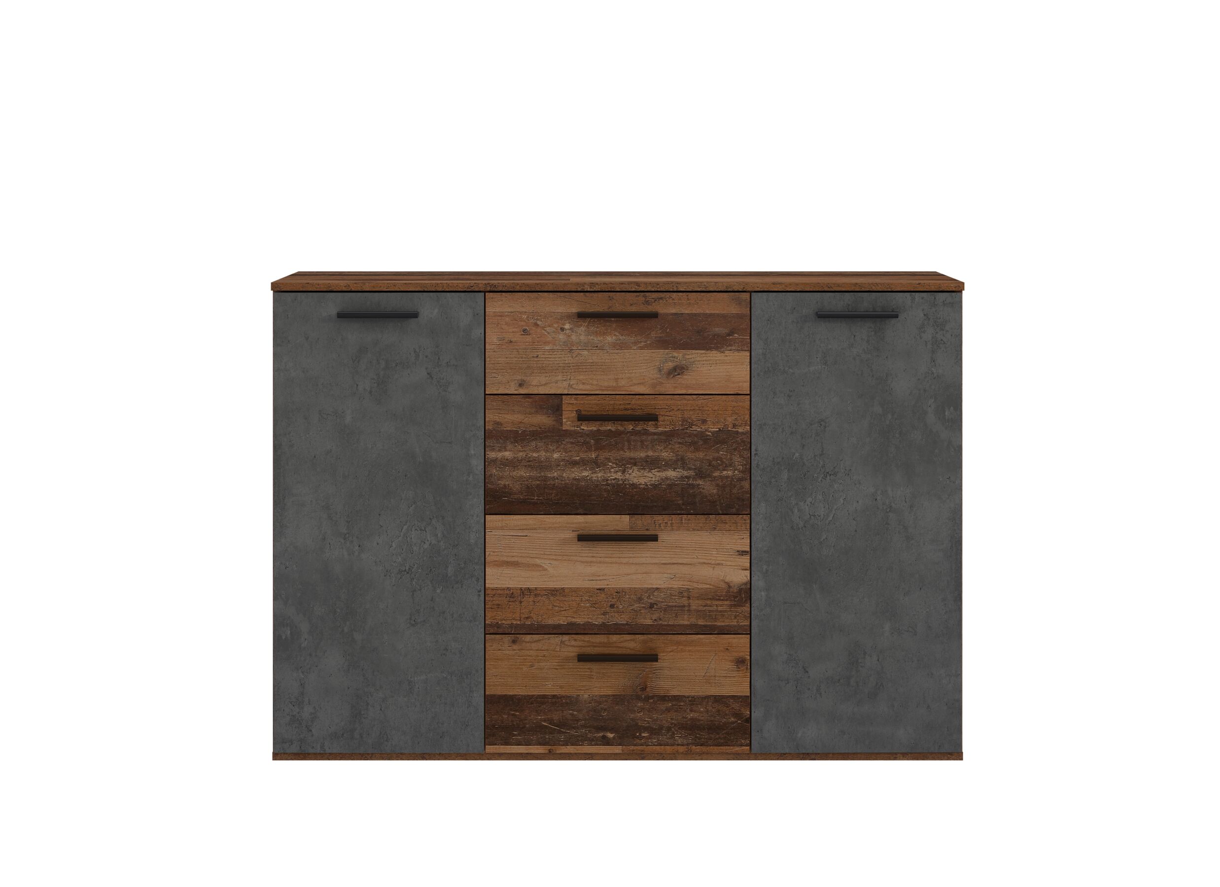 Commode Attaylar 130x36x91cm - decor - oldwood vintage/donkergrijs