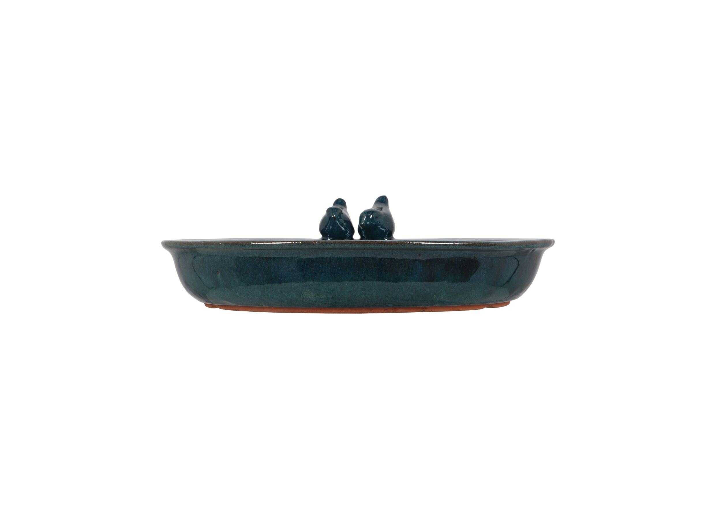 Aperçu - Bain d'oiseaux L 37x9,7cm - céramique - trendy petrol