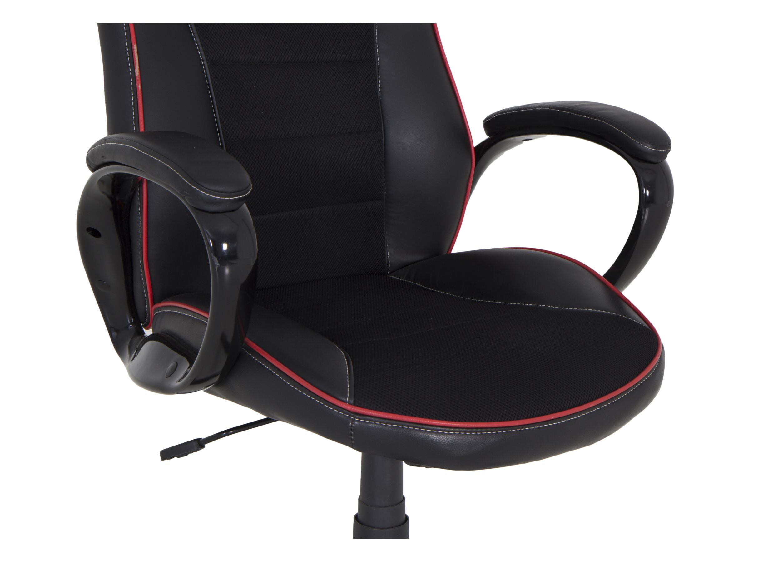 Chaise gamer Trooper 67x77x132cm - similicuir - noir rouge