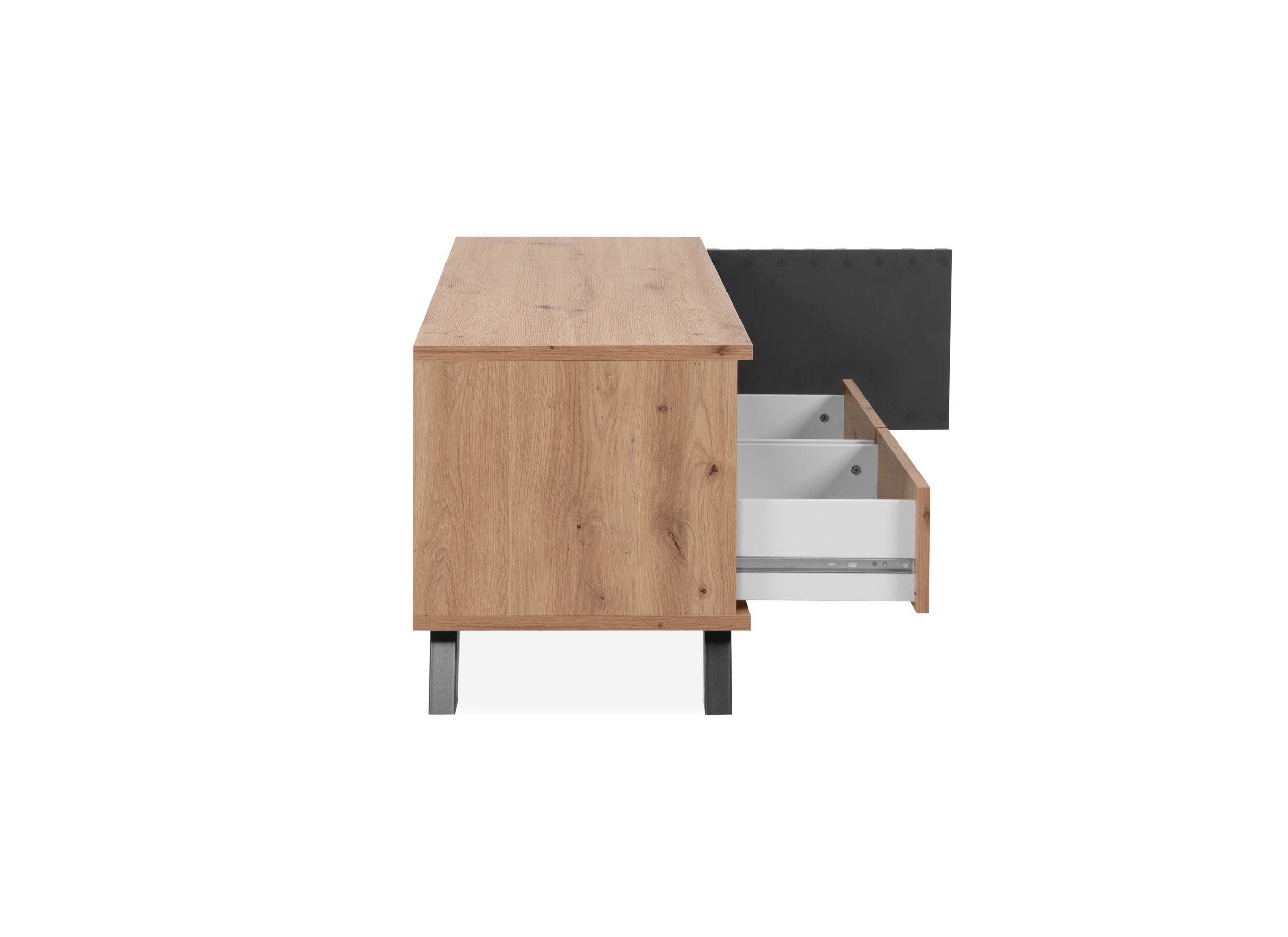 Disposition - Meuble TV Medan 138cm - melamine - chêne artisanal