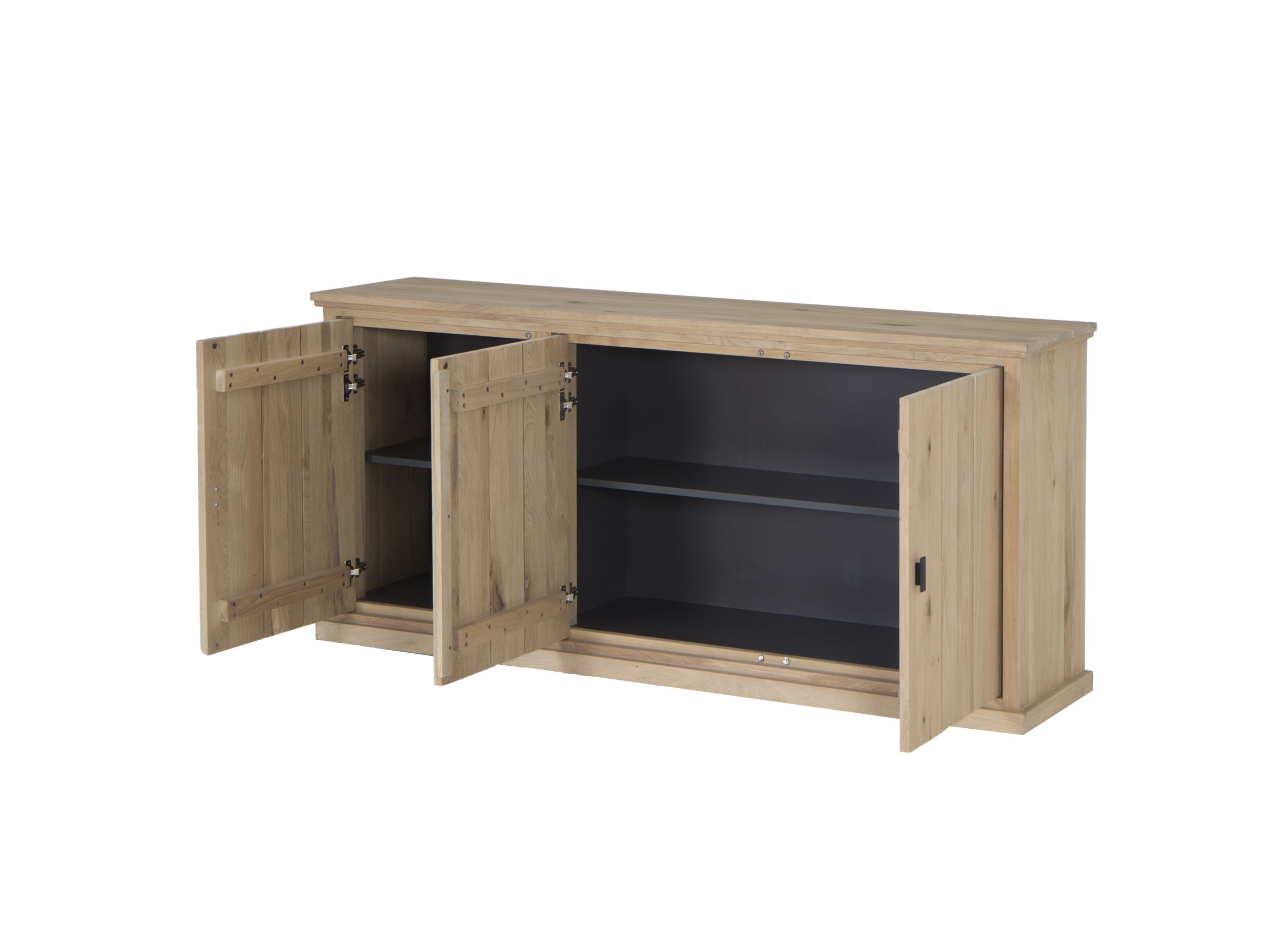 Buffet Grimaldi 180cm - chêne massif & décor - naturel