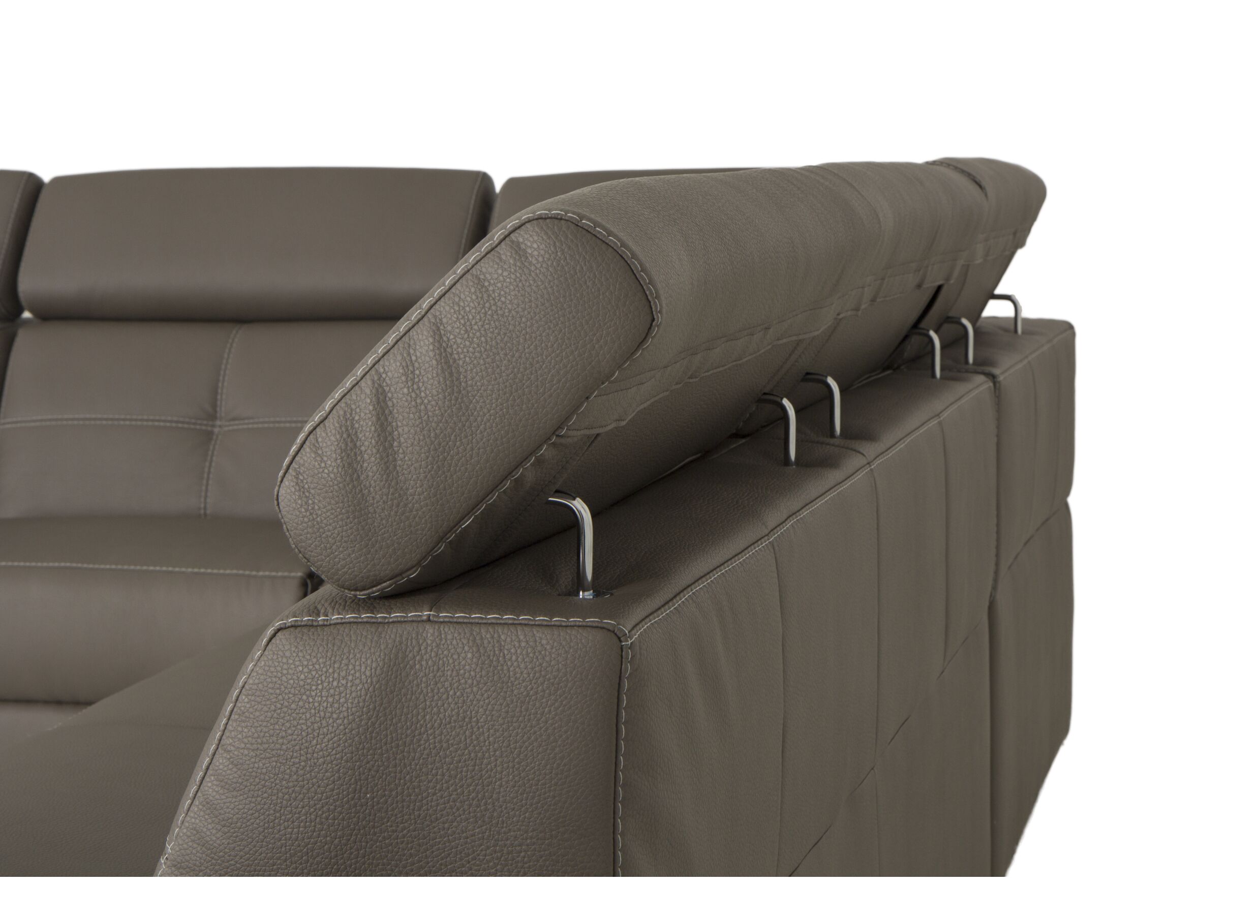 Canapé d'angle Erba 376x291cm - tissu - gris foncé avec relax