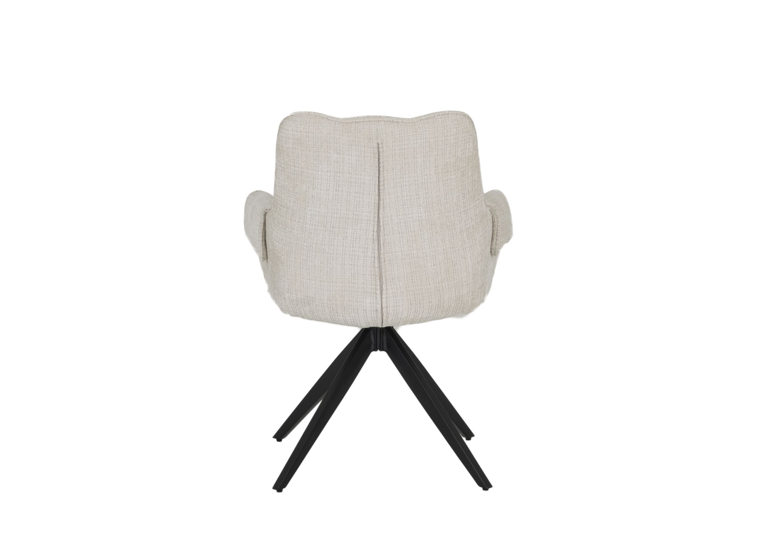 Aperçu - Chaise pivotante Ilya 64x64x86,5cm - tissu - beige