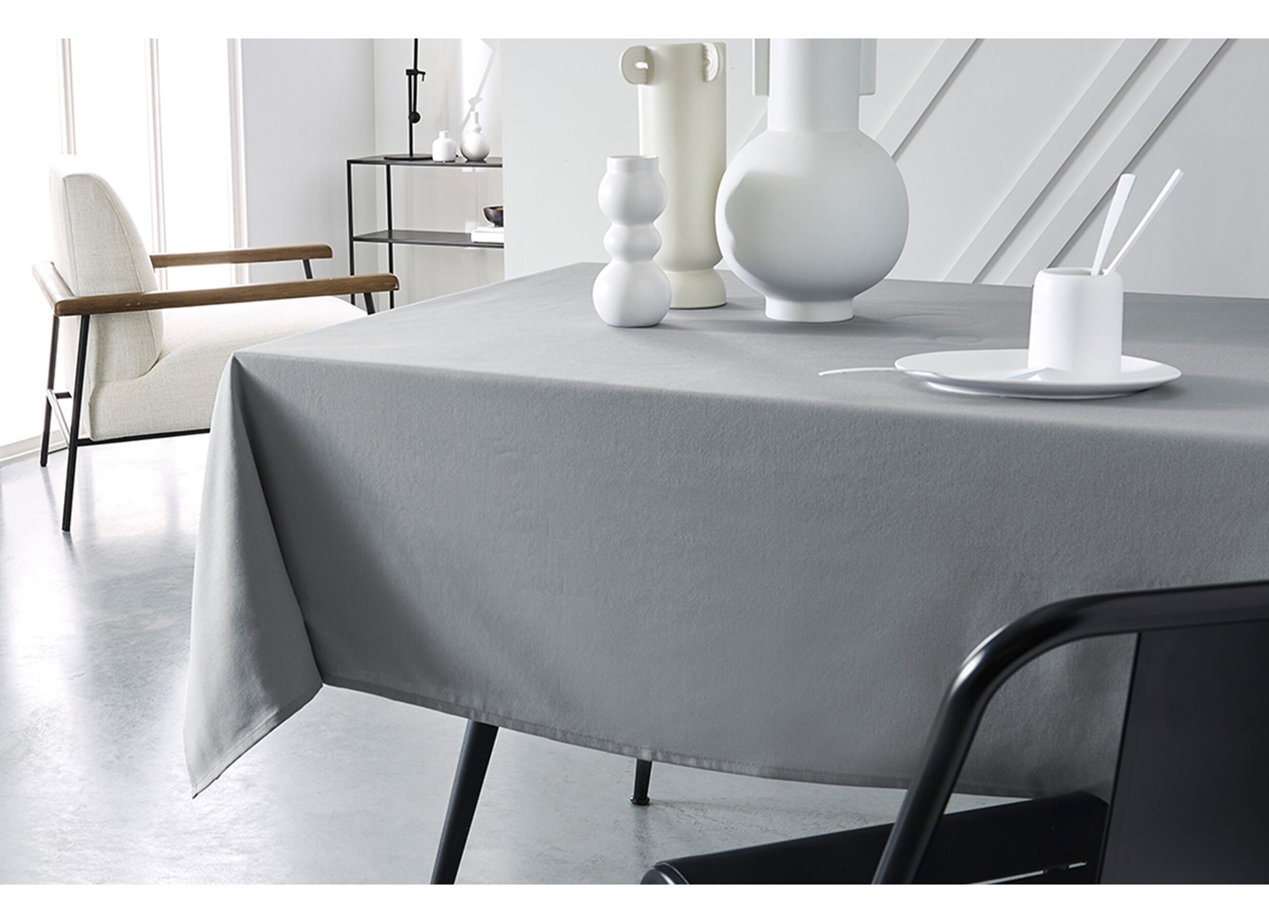 Tafelkleed Teflon 150x250cm grijs