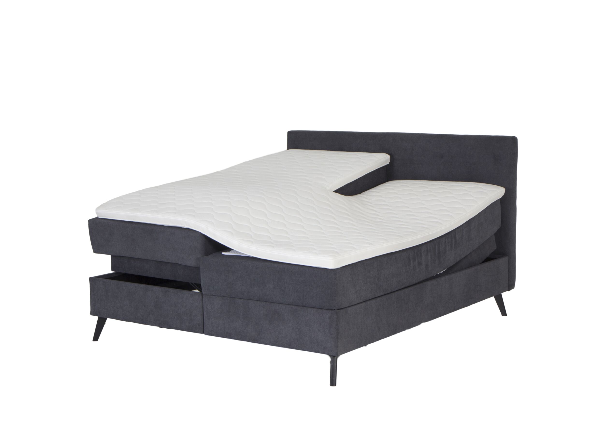 Boxspring Skagen Knapper 180x200cm - stof - antraciet