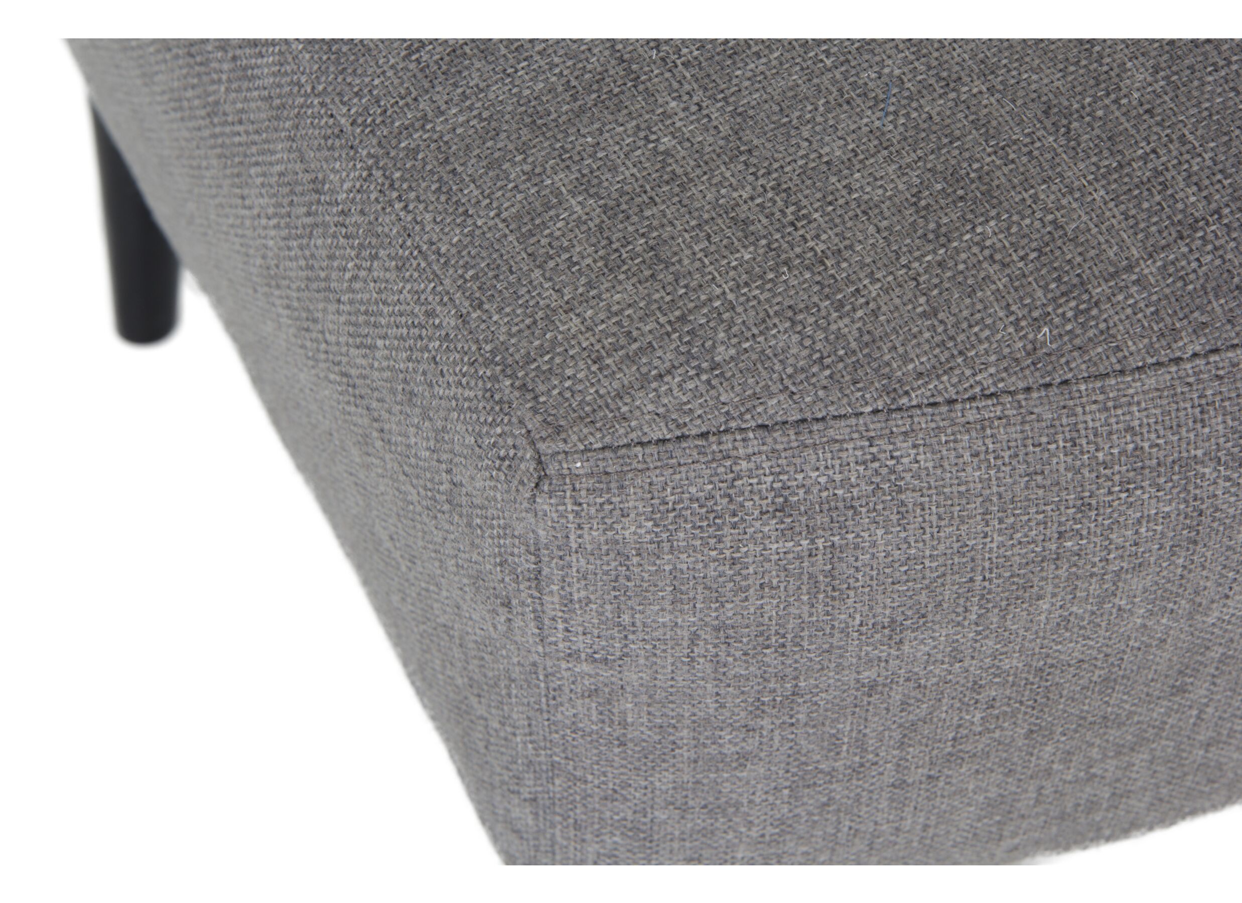 Fauteuil et pouf Canto 76x80x107cm - tissu - taupe