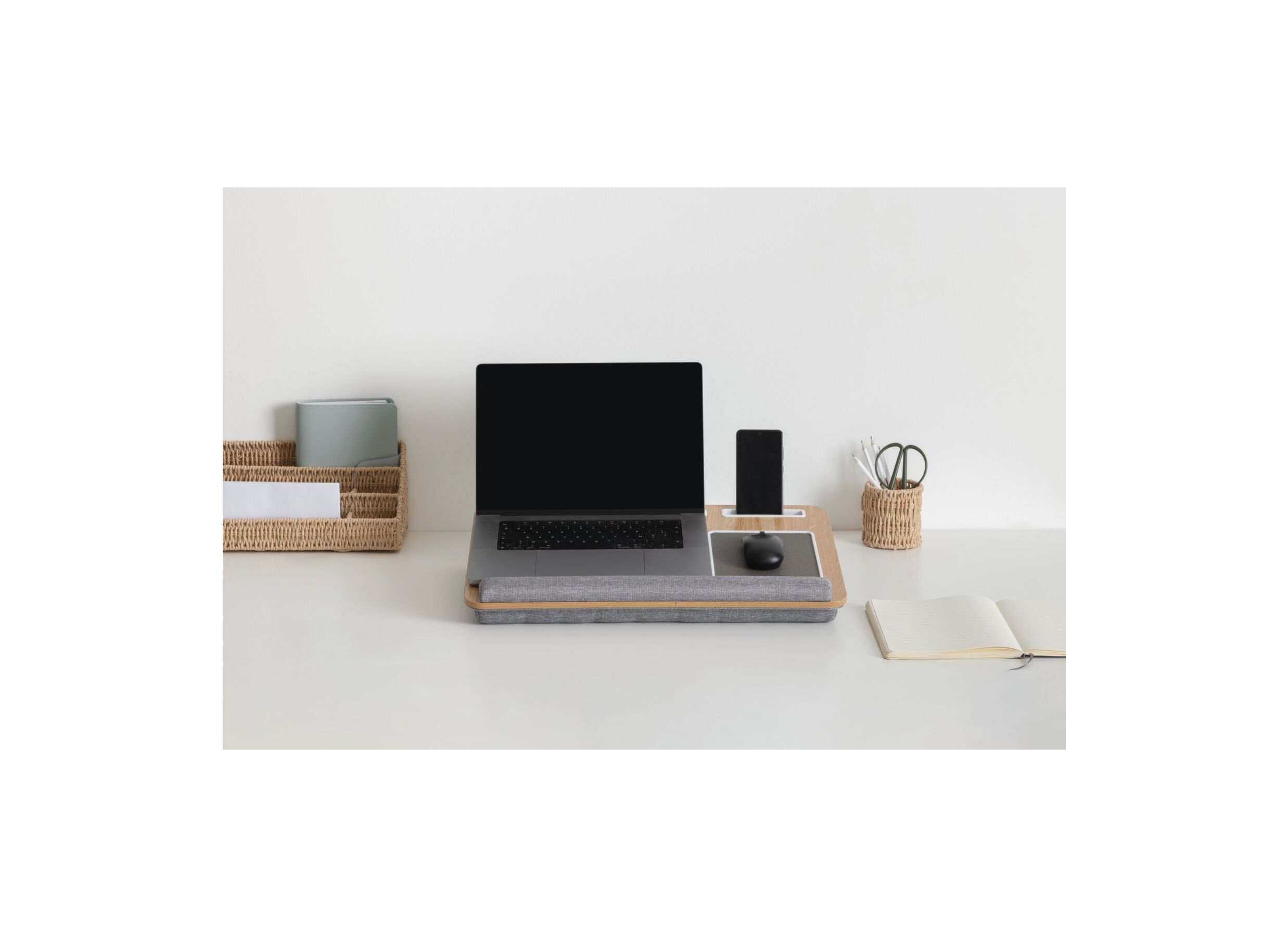 Foto ambiance - Support PC Athome 55,5x37,5x9cm - décor - naturel