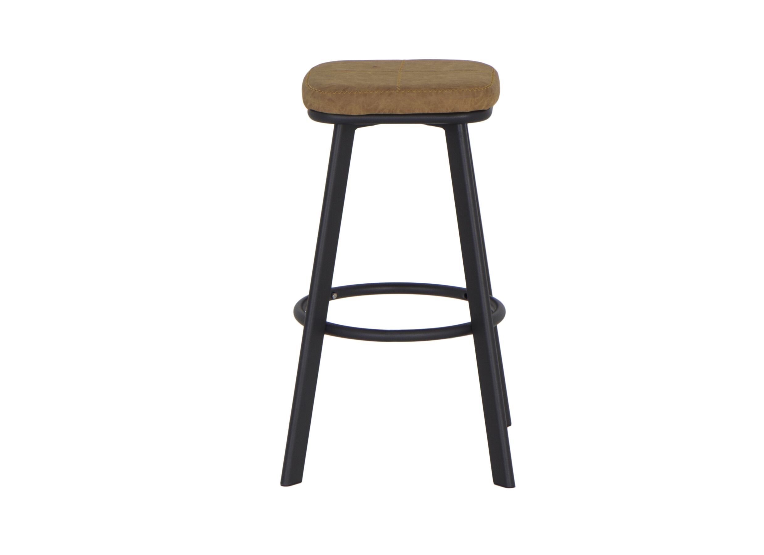Tabouret de bar Anthony HA70cm - similicuir - cognac