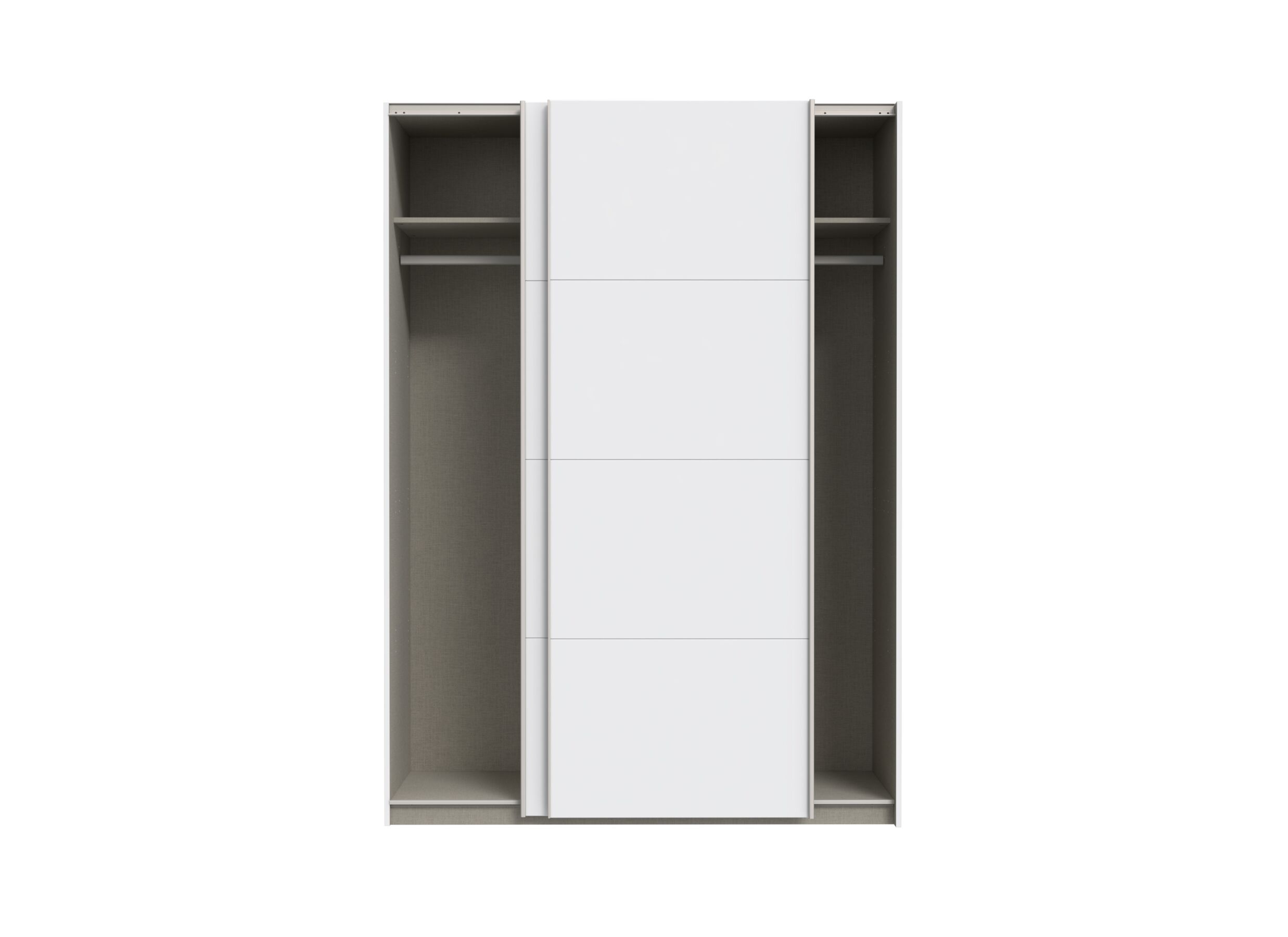 Disposition - Armoire à portes coulissantes Schach & Mat 2 150cm - décor - blanc