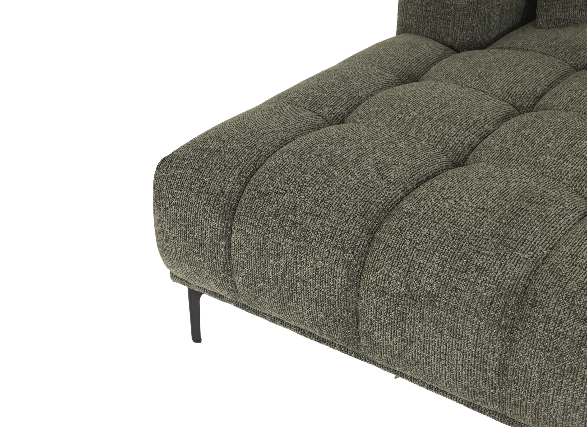 Detailfoto - Hoeksalon Furia 285x178cm - stof - groen