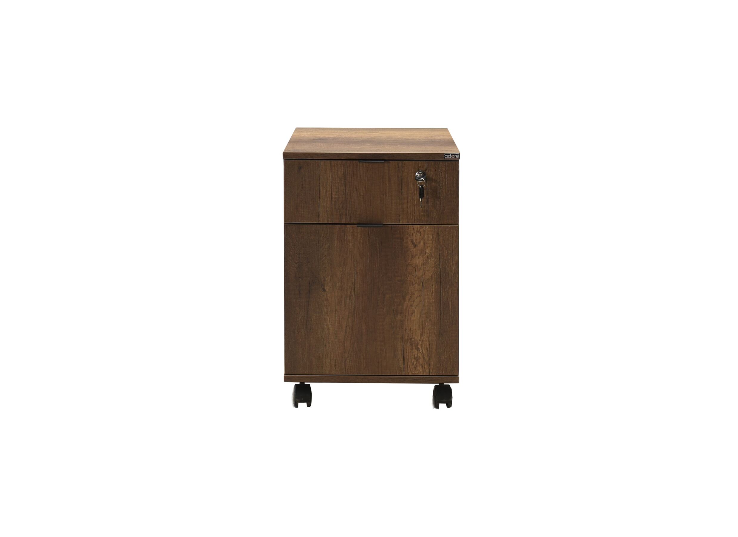 Ladeblok Meradi met slot 41x41x61cm - melamine - oslo walnut
