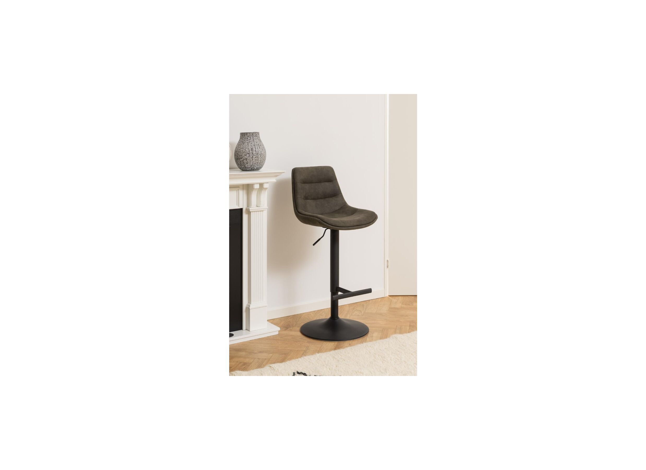 Sfeerfoto - Barstoel ZH65-86cm - stof - antraciet