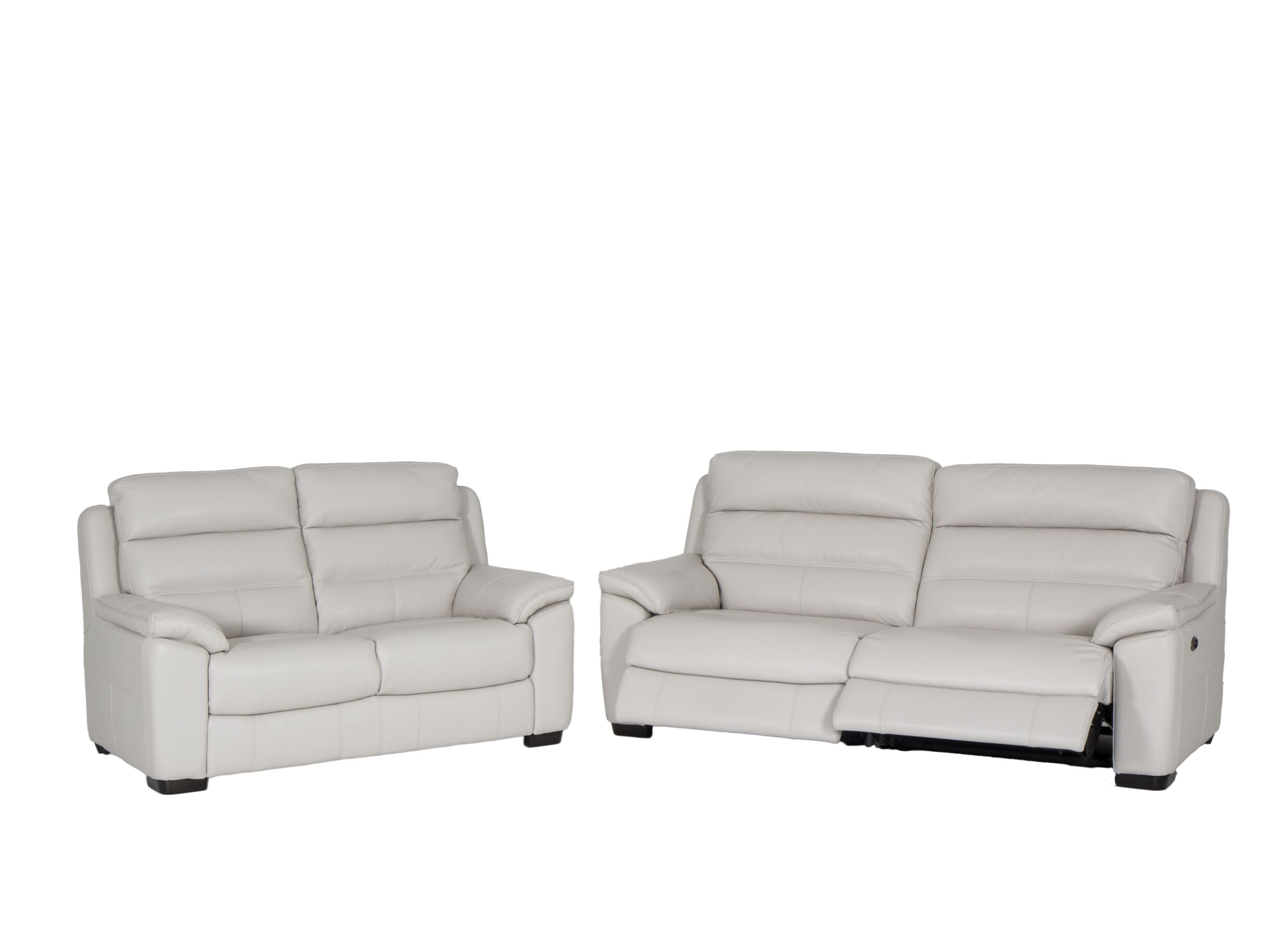 Zetel Olympe 2,5+2-zit - leder - beige met relax
