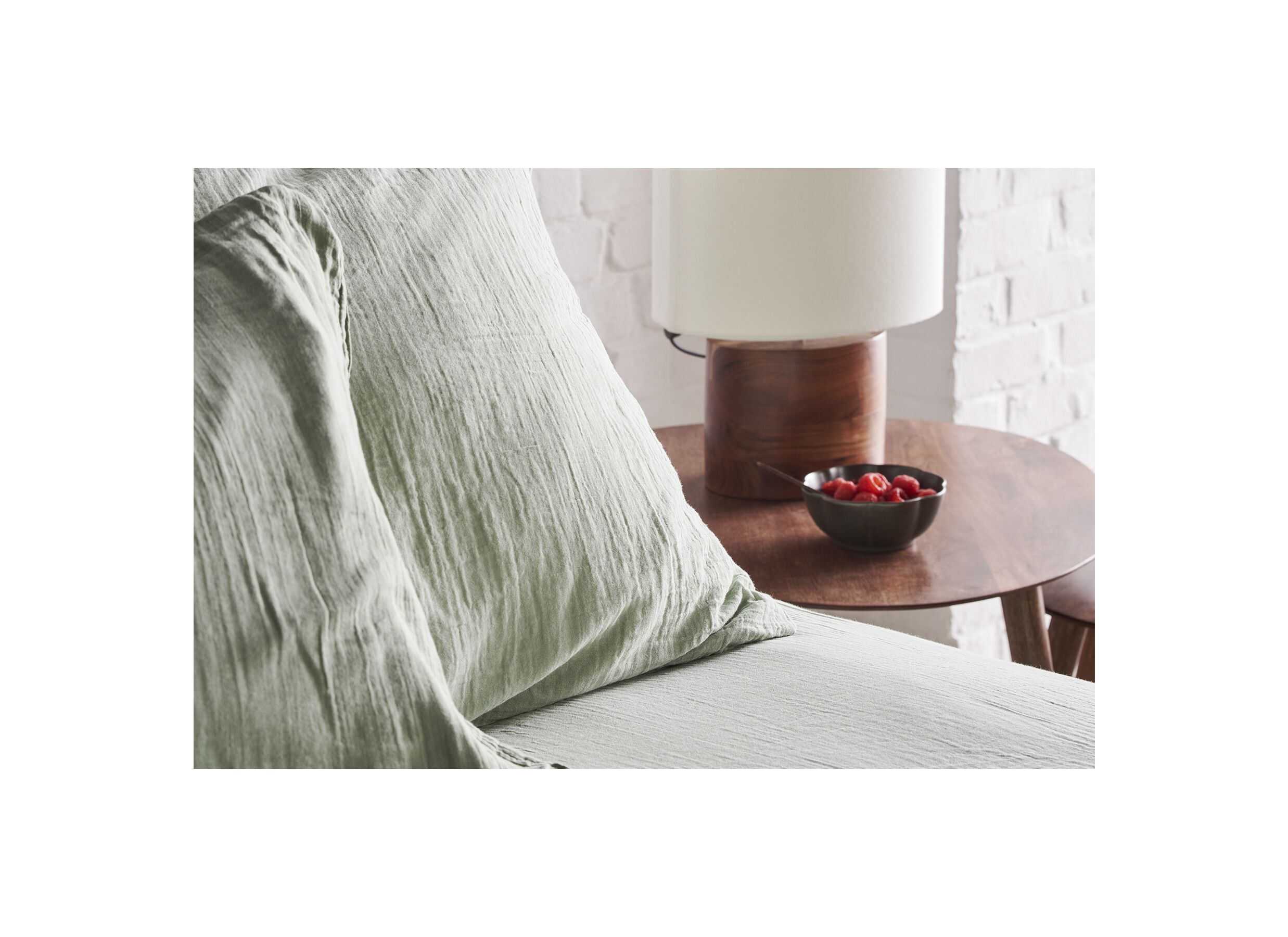 Foto ambiance - Housse de couette 240x200/220cm - tétra coton - vert
