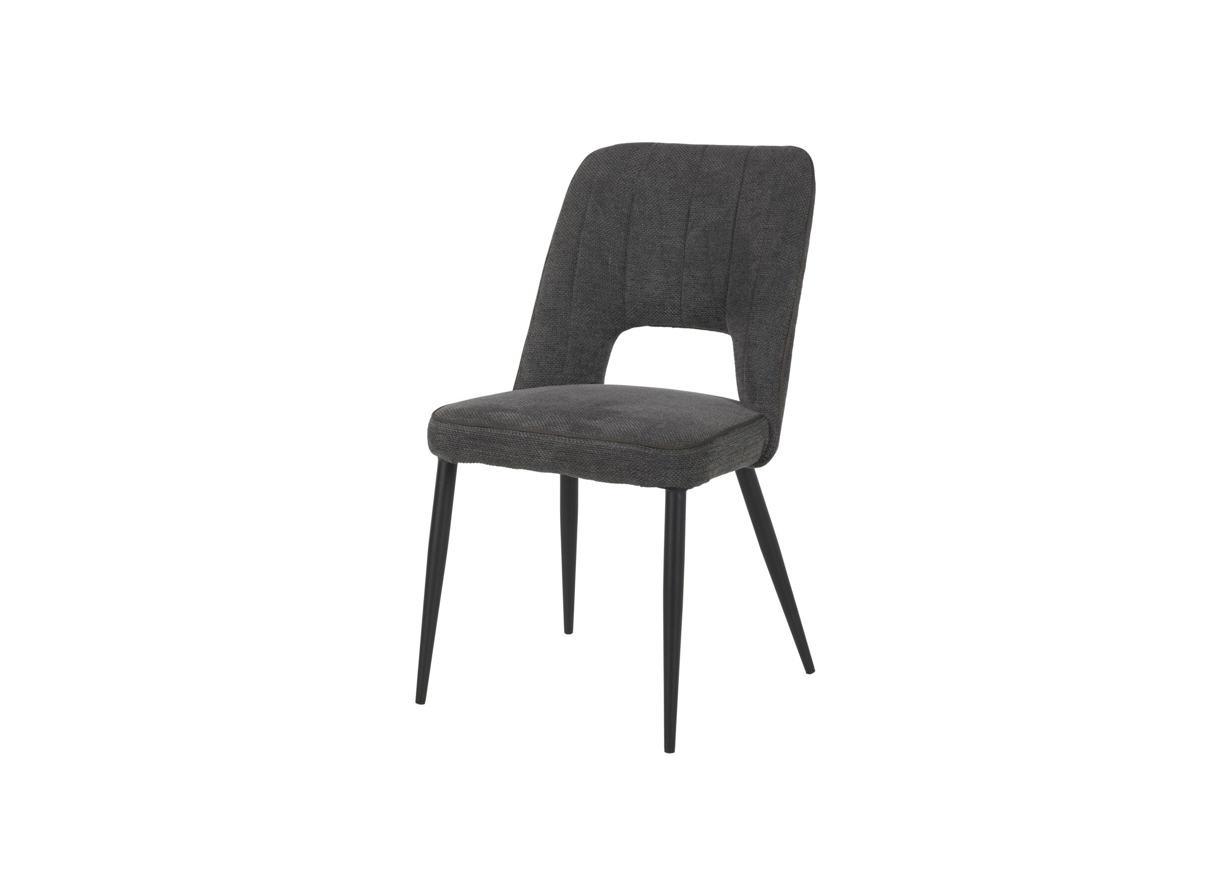 Aperçu - Chaise 50x50x90cm - tissu - anthracite