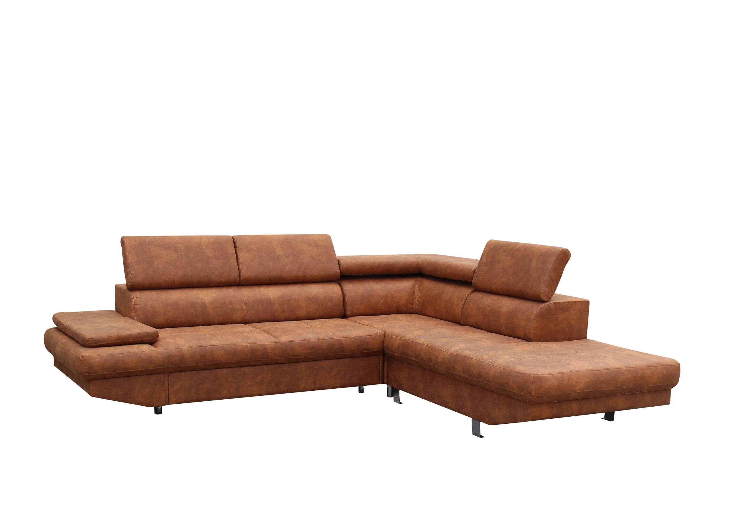 Detailfoto - Hoeksalon Jet 295x255cm - stof - cognac