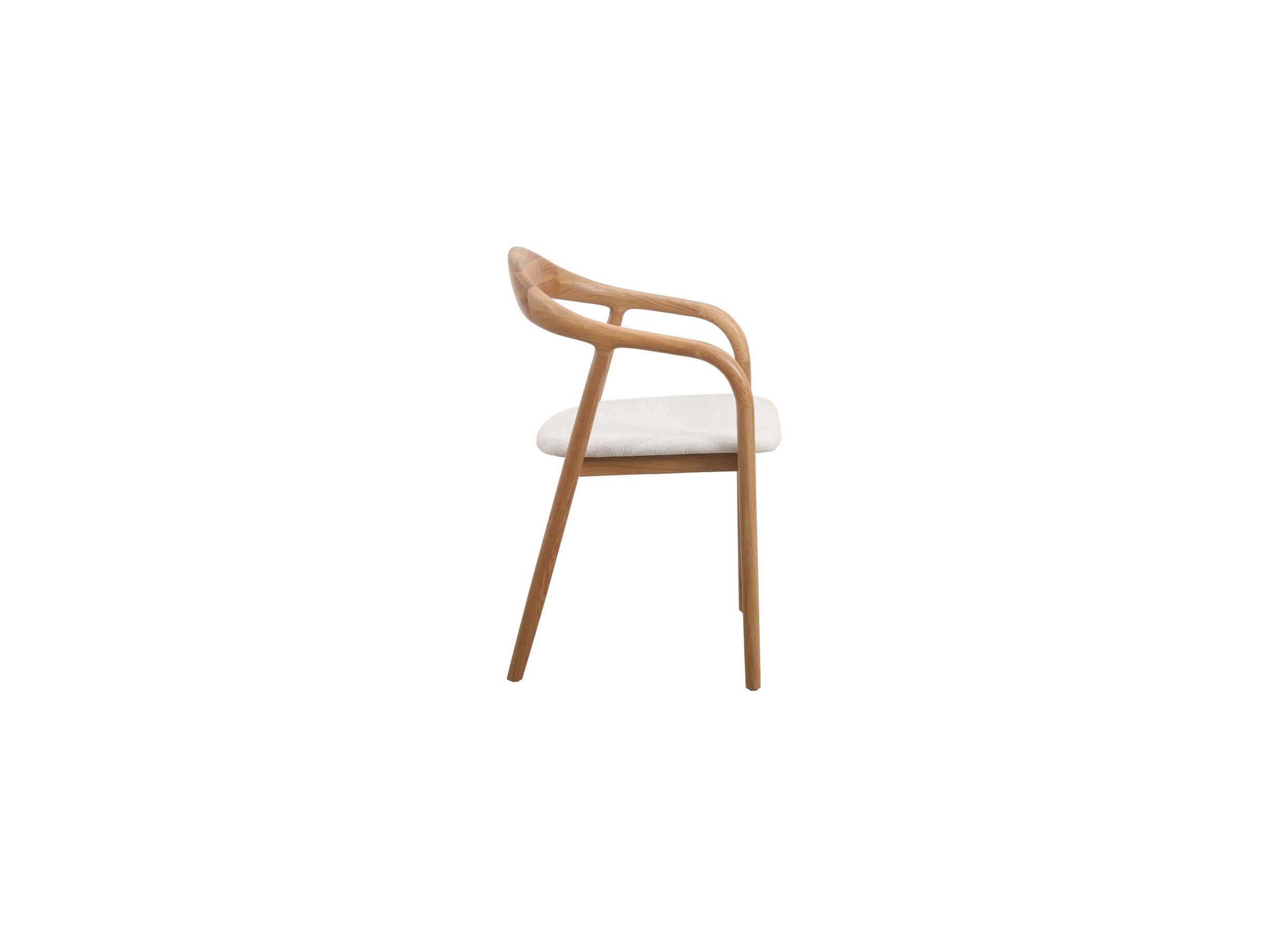 Overzichtsfoto - Stoel Donna 56,5x53x79,4cm - eik fineer & polyestervezel - beige