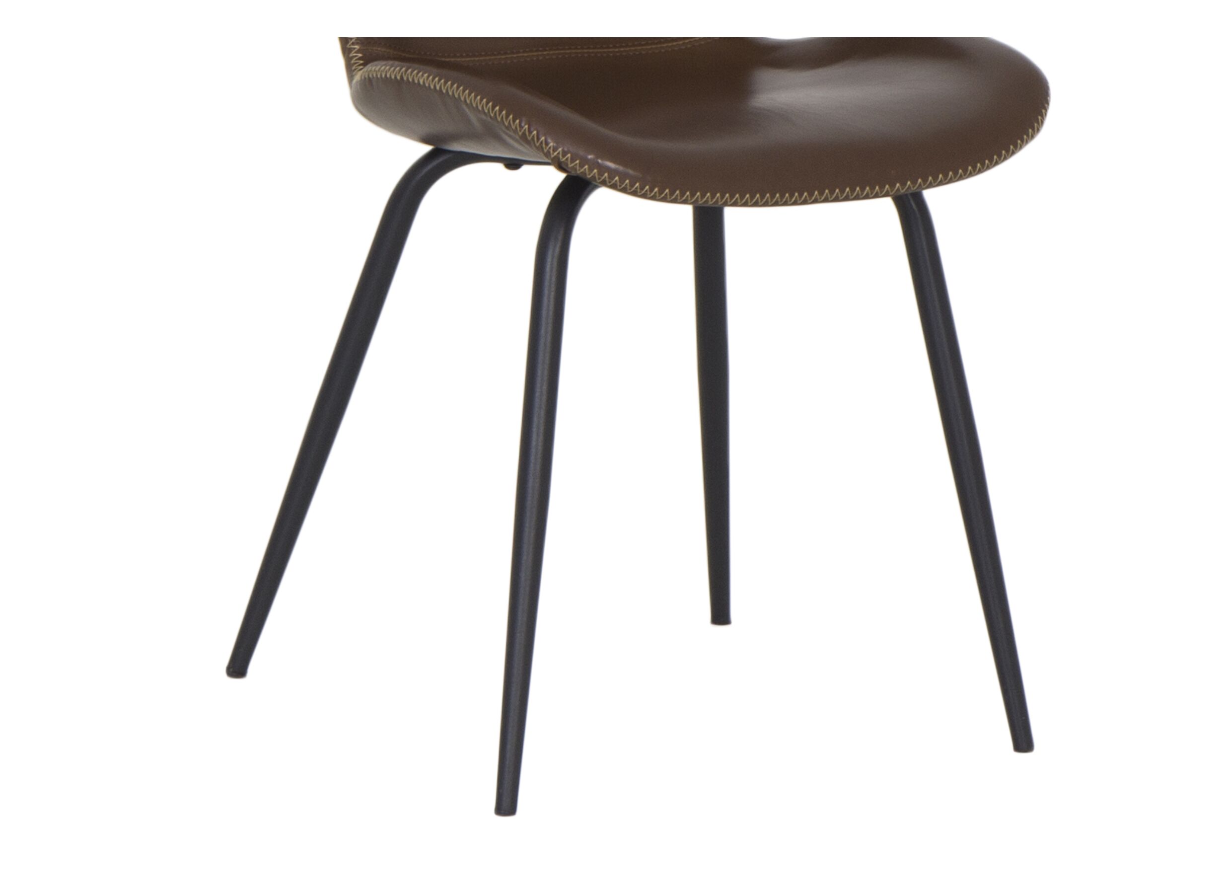 Detailfoto - Stoel Radar lederlook bruin