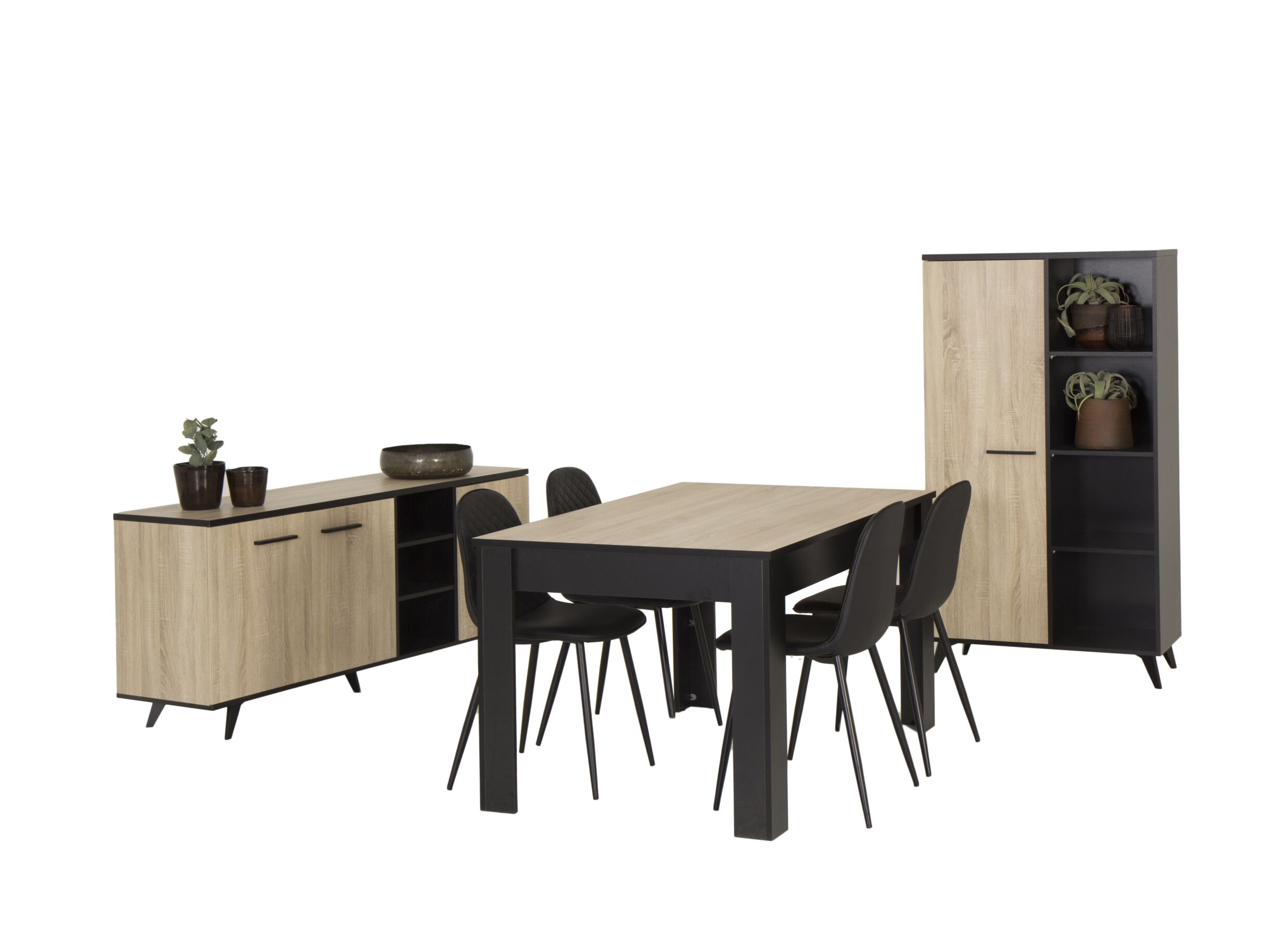 Barkast Wayne 83cm - decor - zwart
