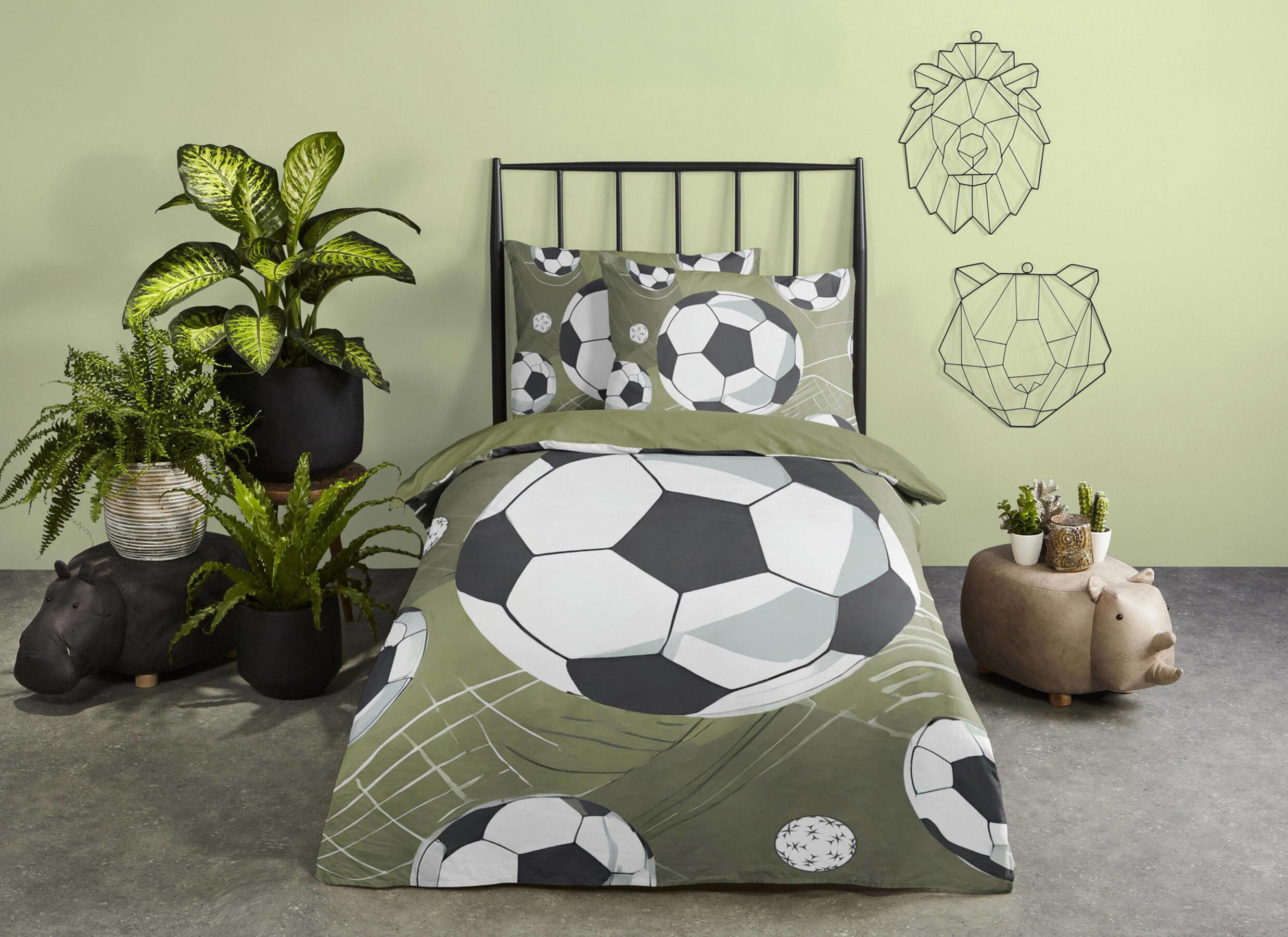 Foto ambiance - Housse de couette Daan 140x220cm - microvezel - vert