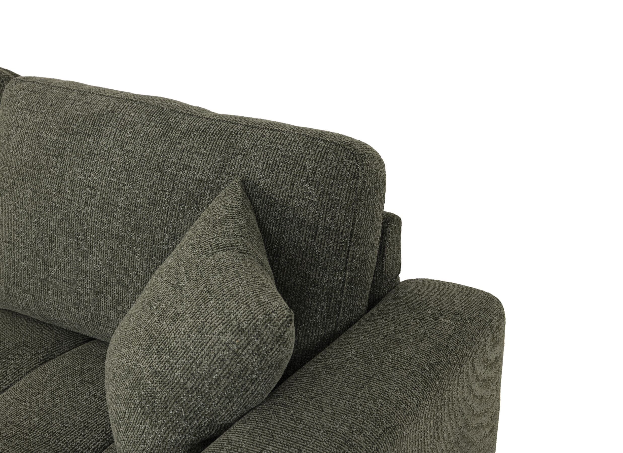 Detailfoto - Hoeksalon Furia 285x178cm - stof - groen
