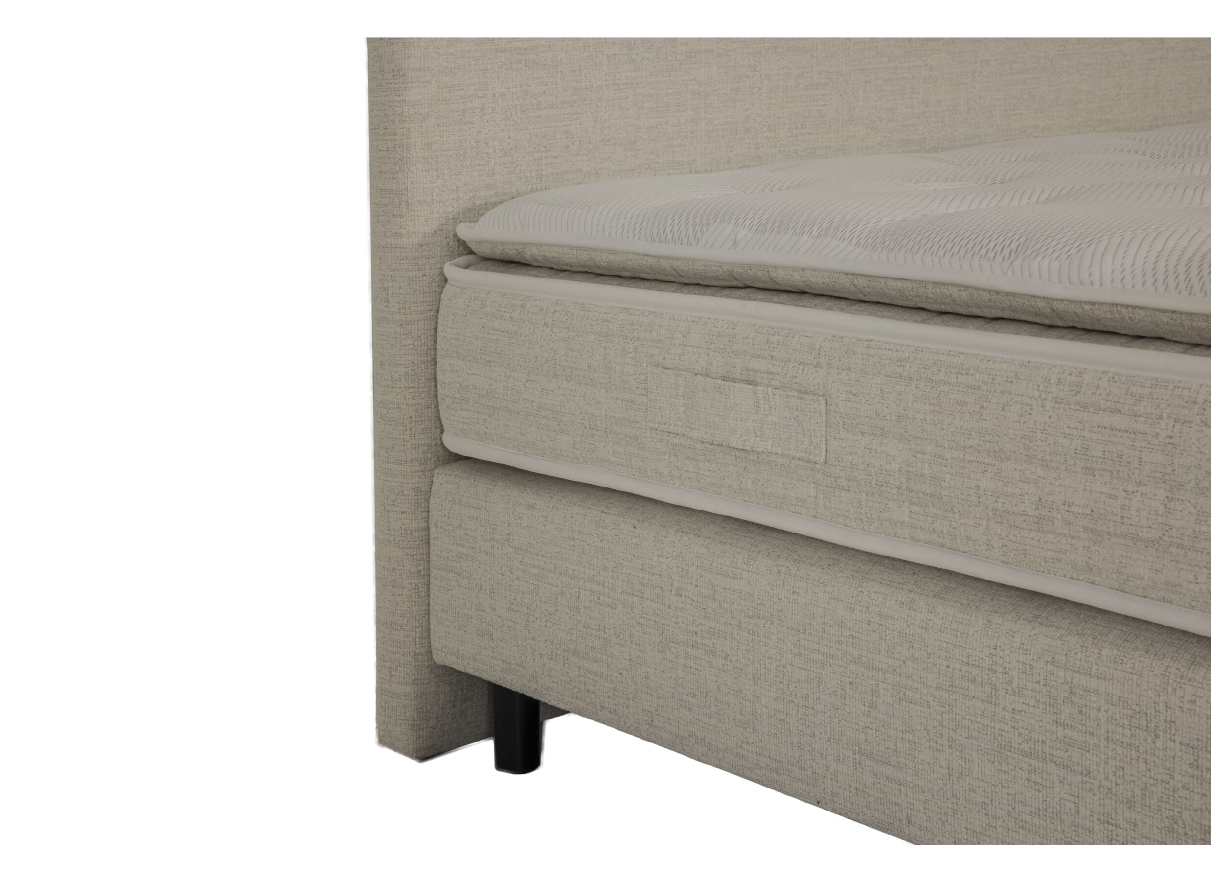 Detailfoto - Boxspring Kingstyle 140x200cm - stof - beige met opbergruimte