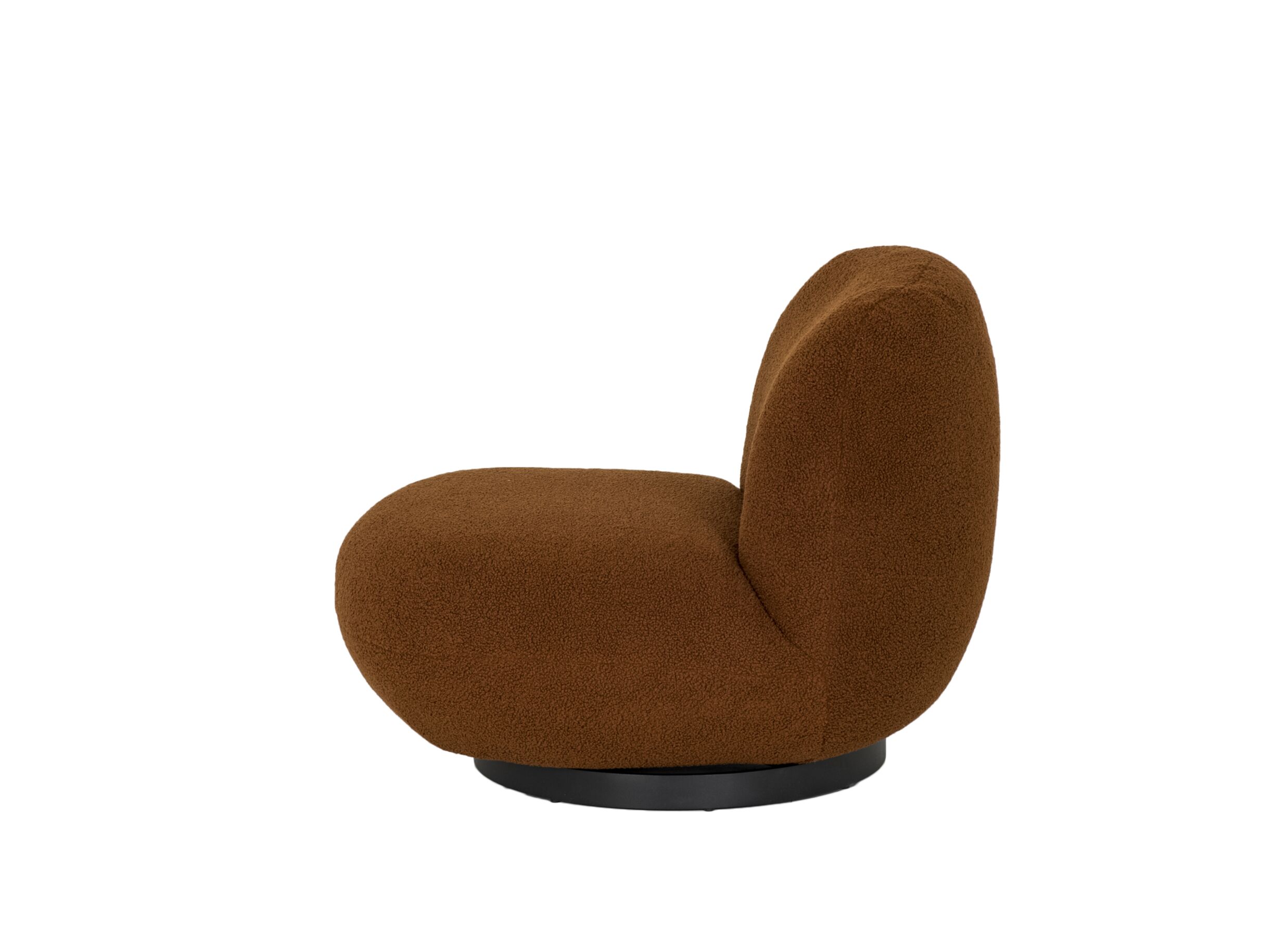 Aperçu - Fauteuil pivotant Criollo 91x95x71cm - bouclé - brun rouille
