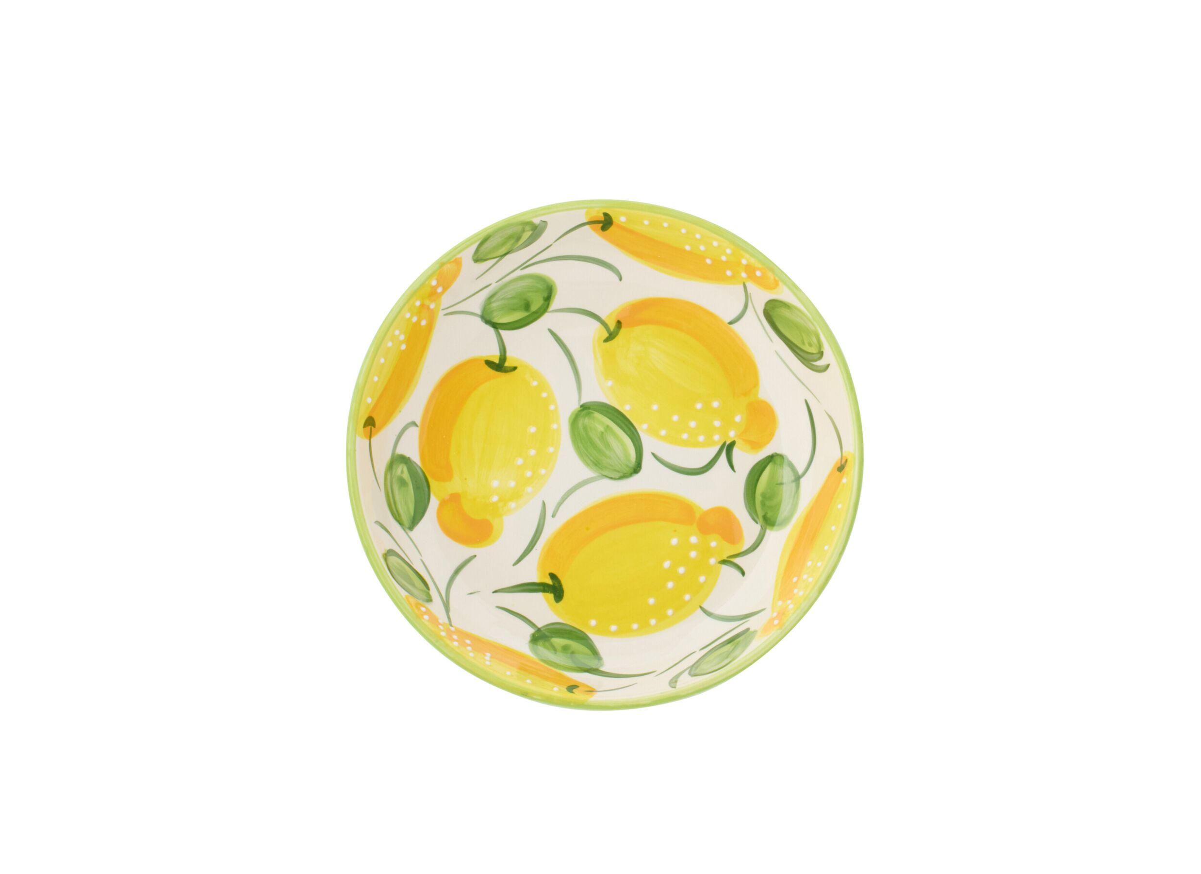 Overzichtsfoto - Diep bord Citroen Ø25cm - keramiek - groen & geel