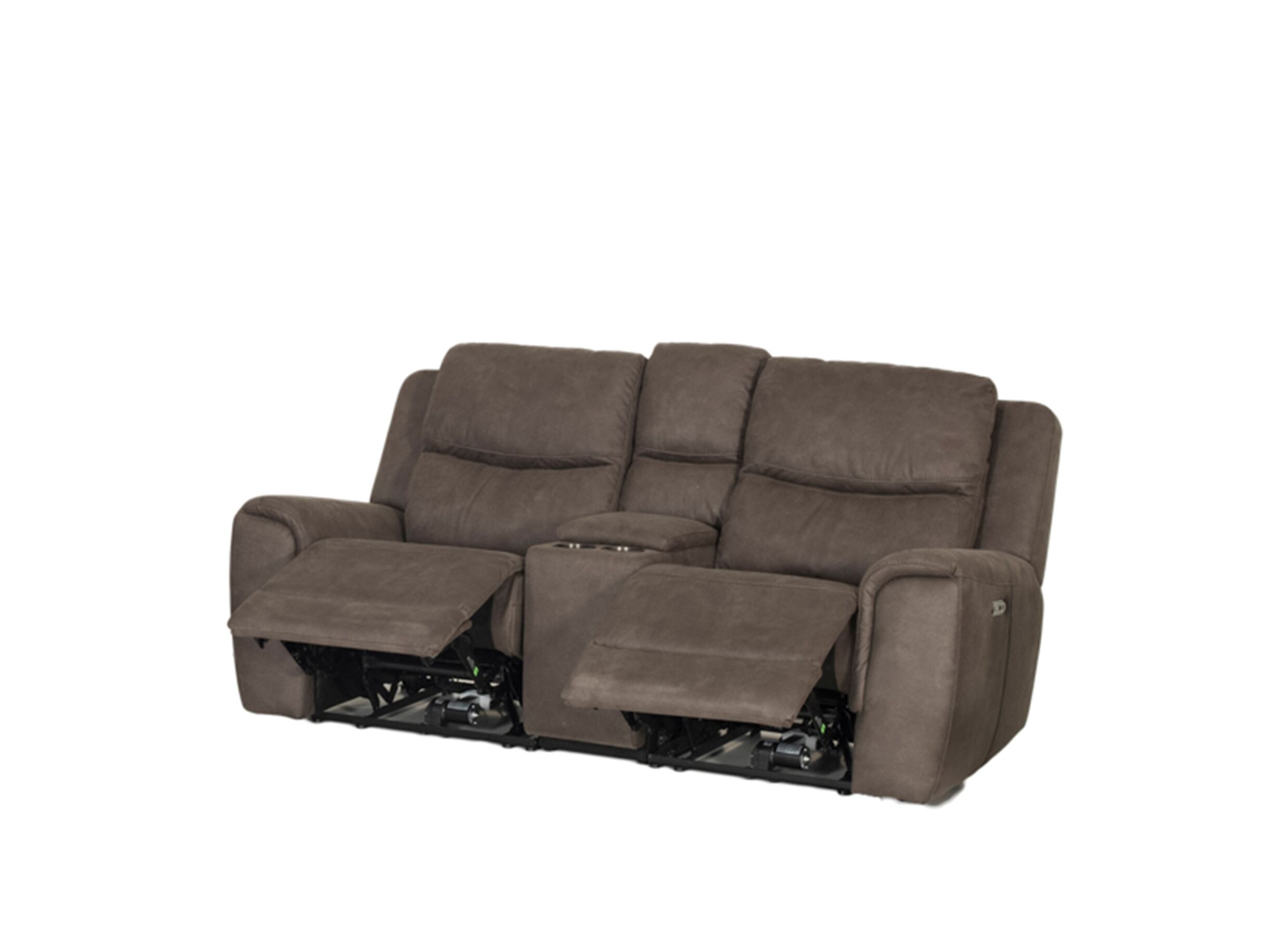 Overzichtsfoto - Zetel Cluny 2-zit - stof - bruingrijs met relax