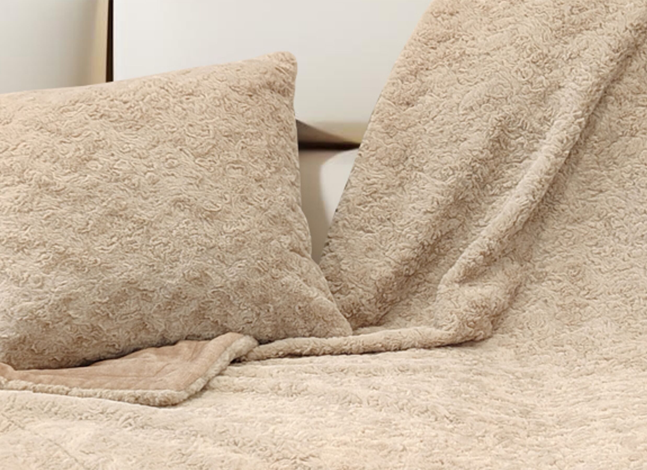 Foto ambiance - Coussin Florida 50x50cm - polyester - taupe